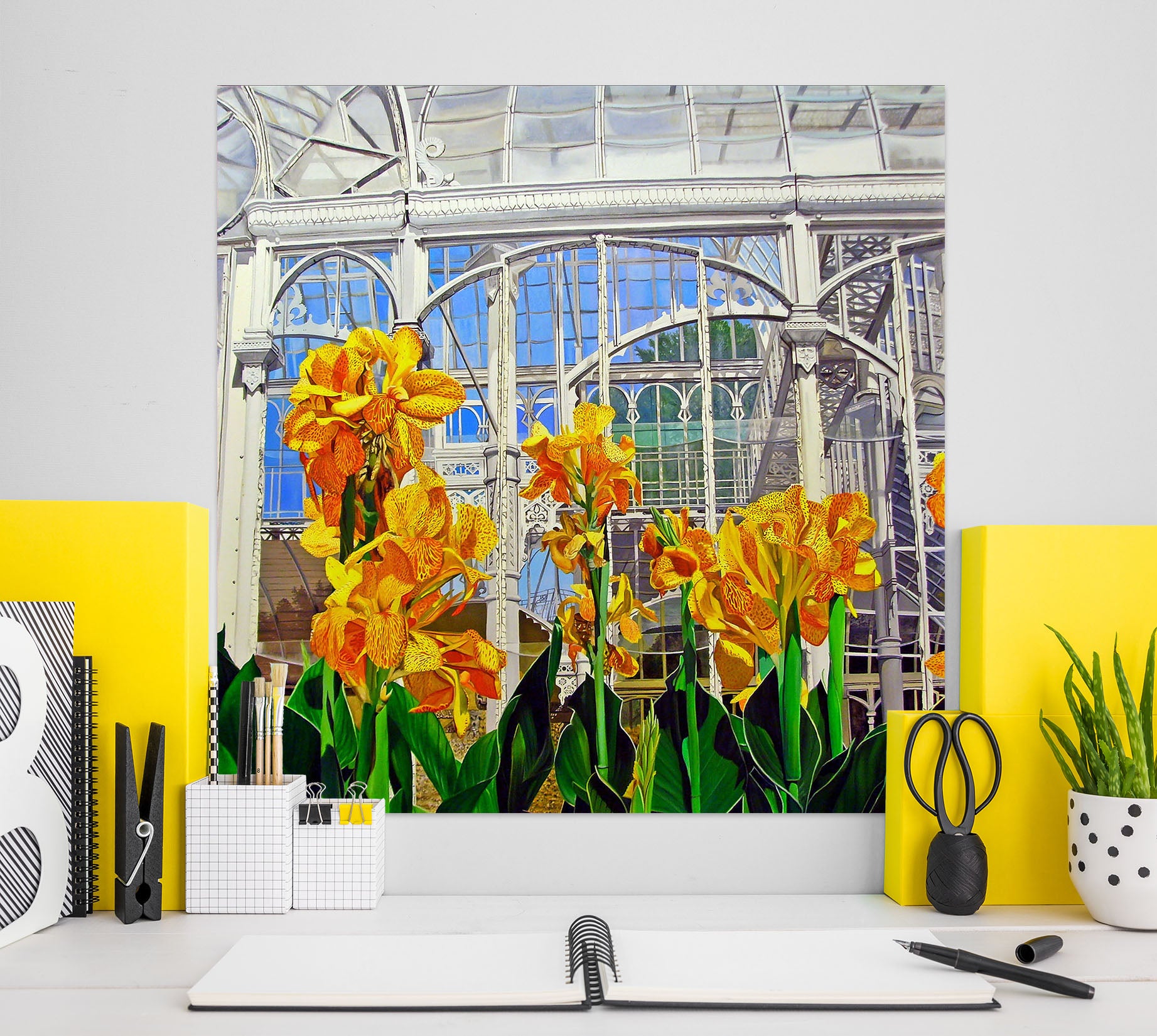 3D Yellow Flowers 110119 Matthew Holden Bates Wall Sticker