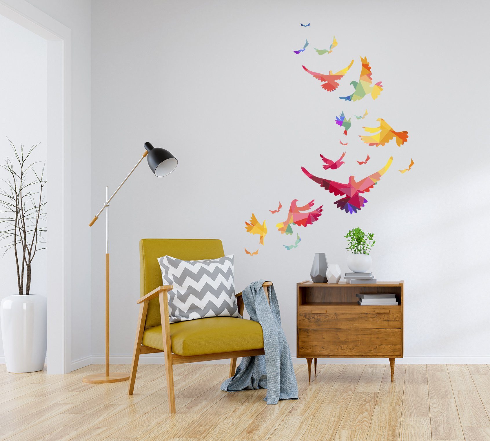 3D Colored Bird 243 Wall Stickers Wallpaper AJ Wallpaper 