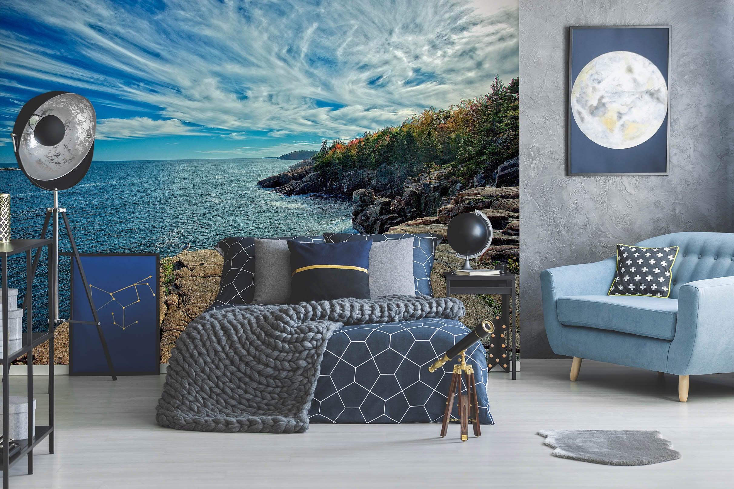 3D Coast Sky 61146 Kathy Barefield Wall Mural Wall Murals