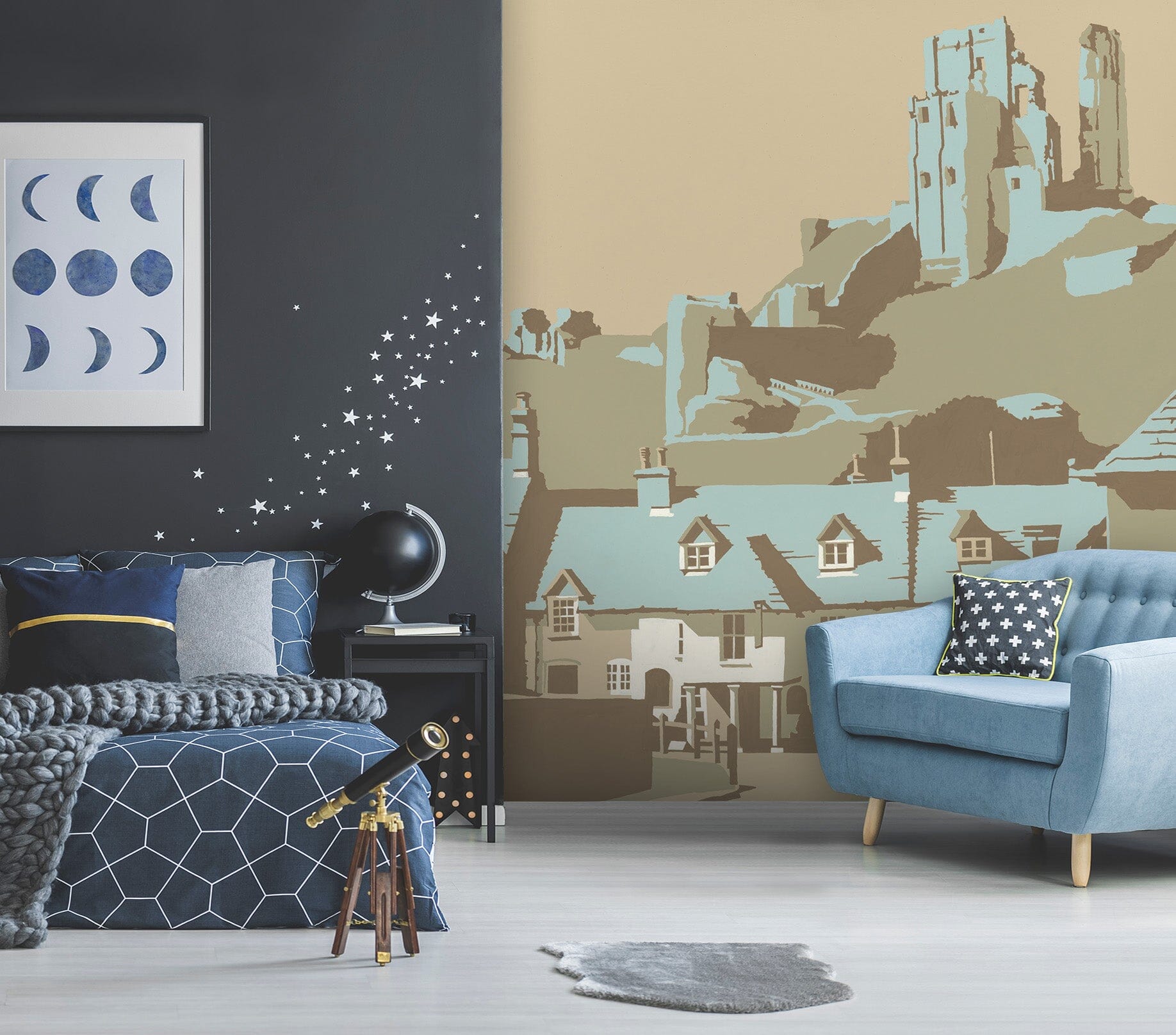 3D Corfe Castle 1014 Steve Read Wall Mural Wall Murals Wallpaper AJ Wallpaper 2 