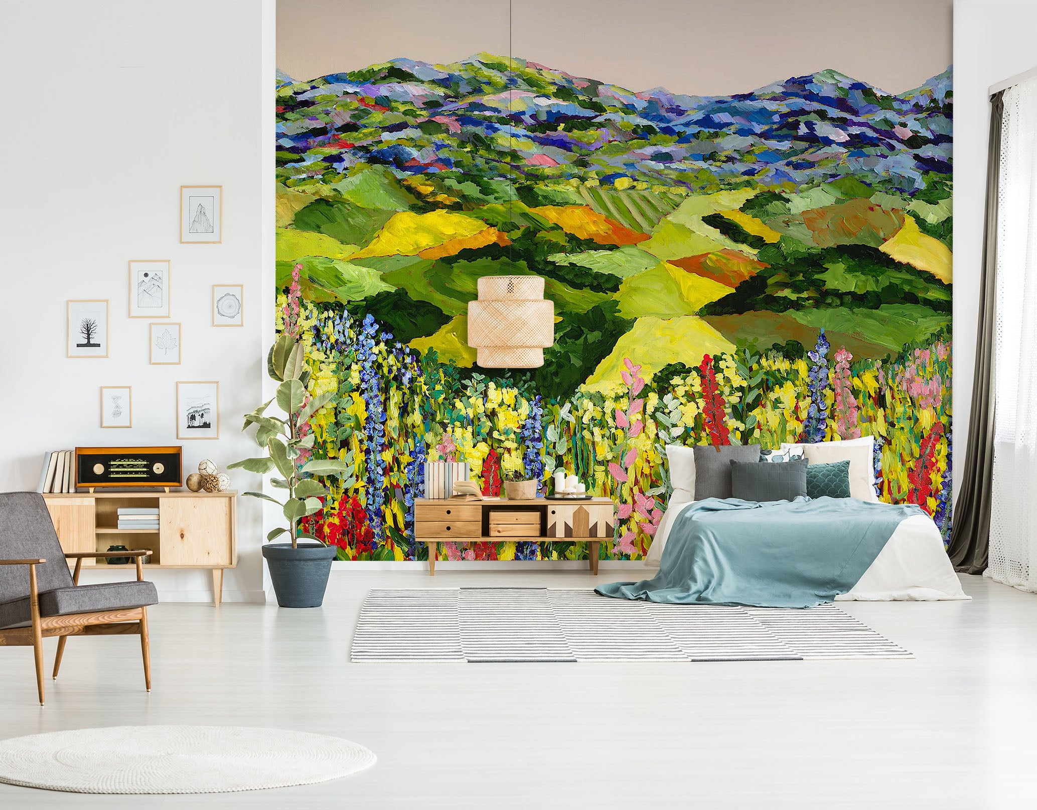 3D Wildflower Valley 139 Allan P. Friedlander Wall Mural Wall Murals