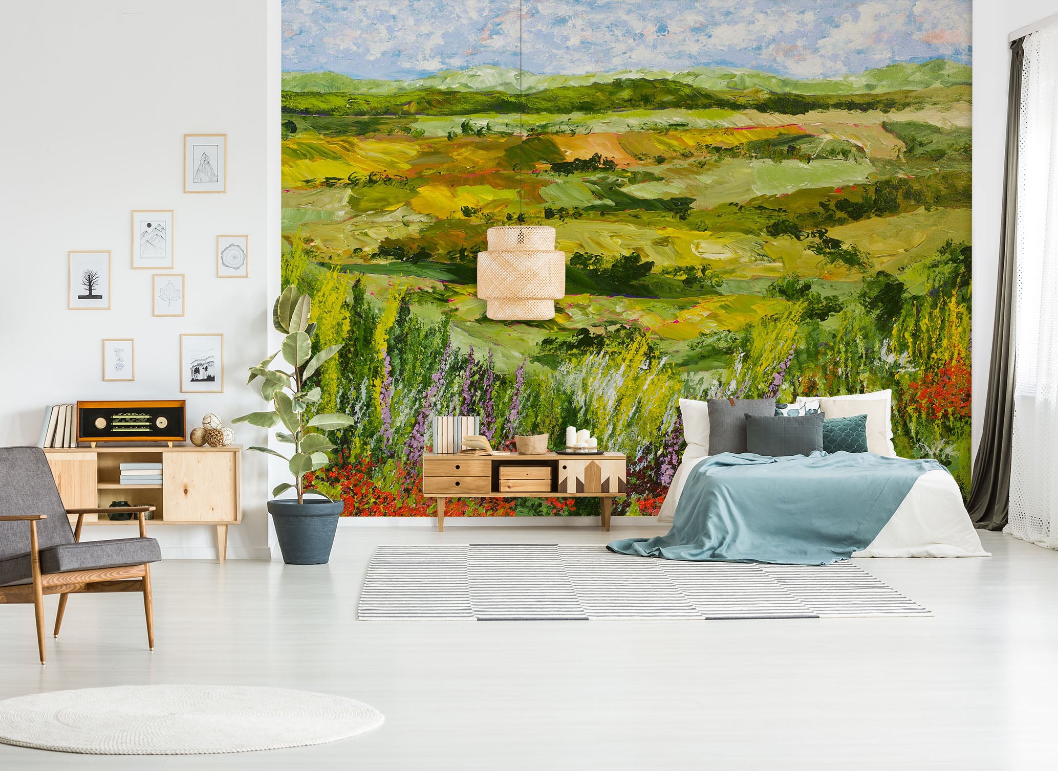 3D Green Meadow 153 Allan P. Friedlander Wall Mural Wall Murals