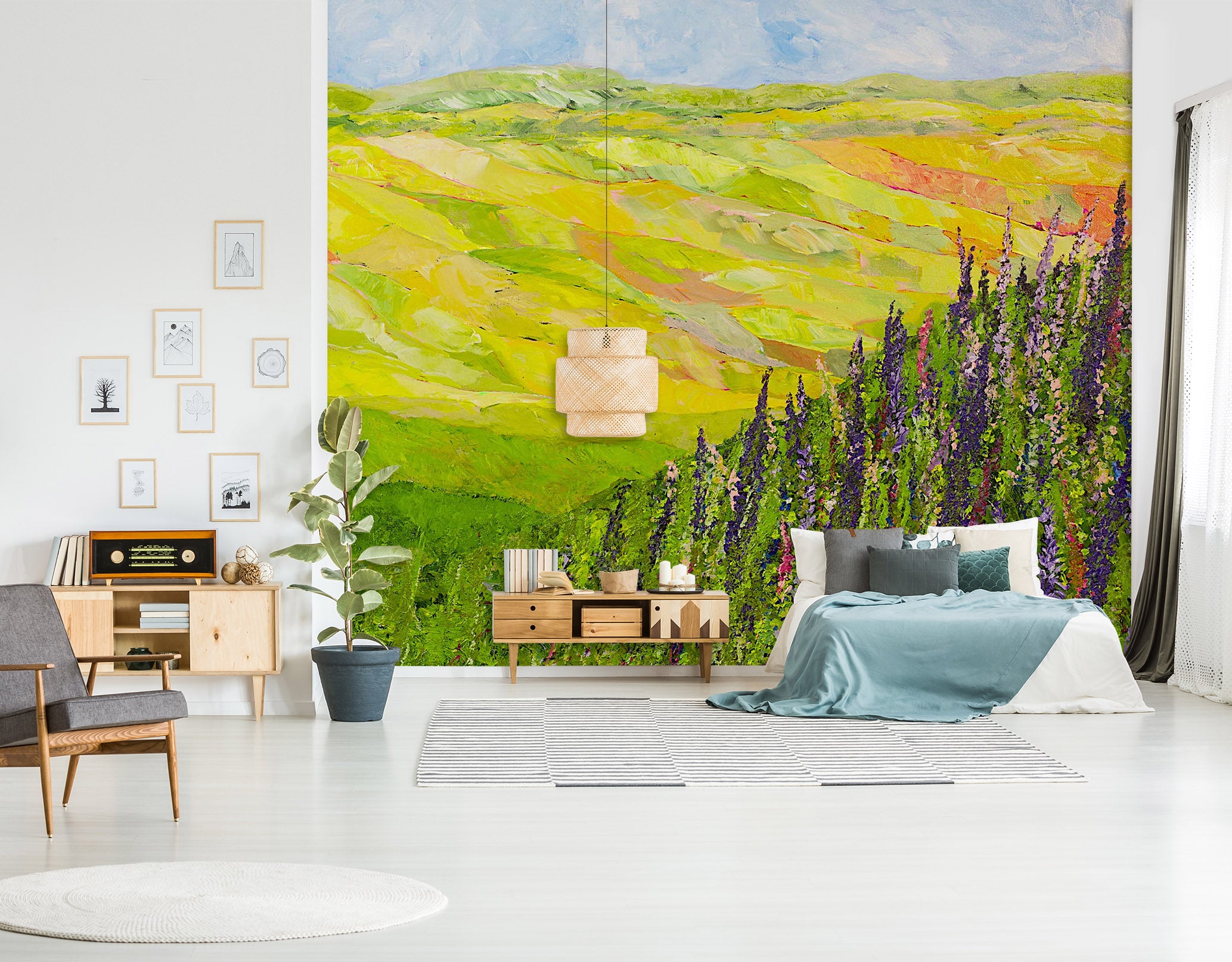 3D Misty Valley 154 Allan P. Friedlander Wall Mural Wall Murals