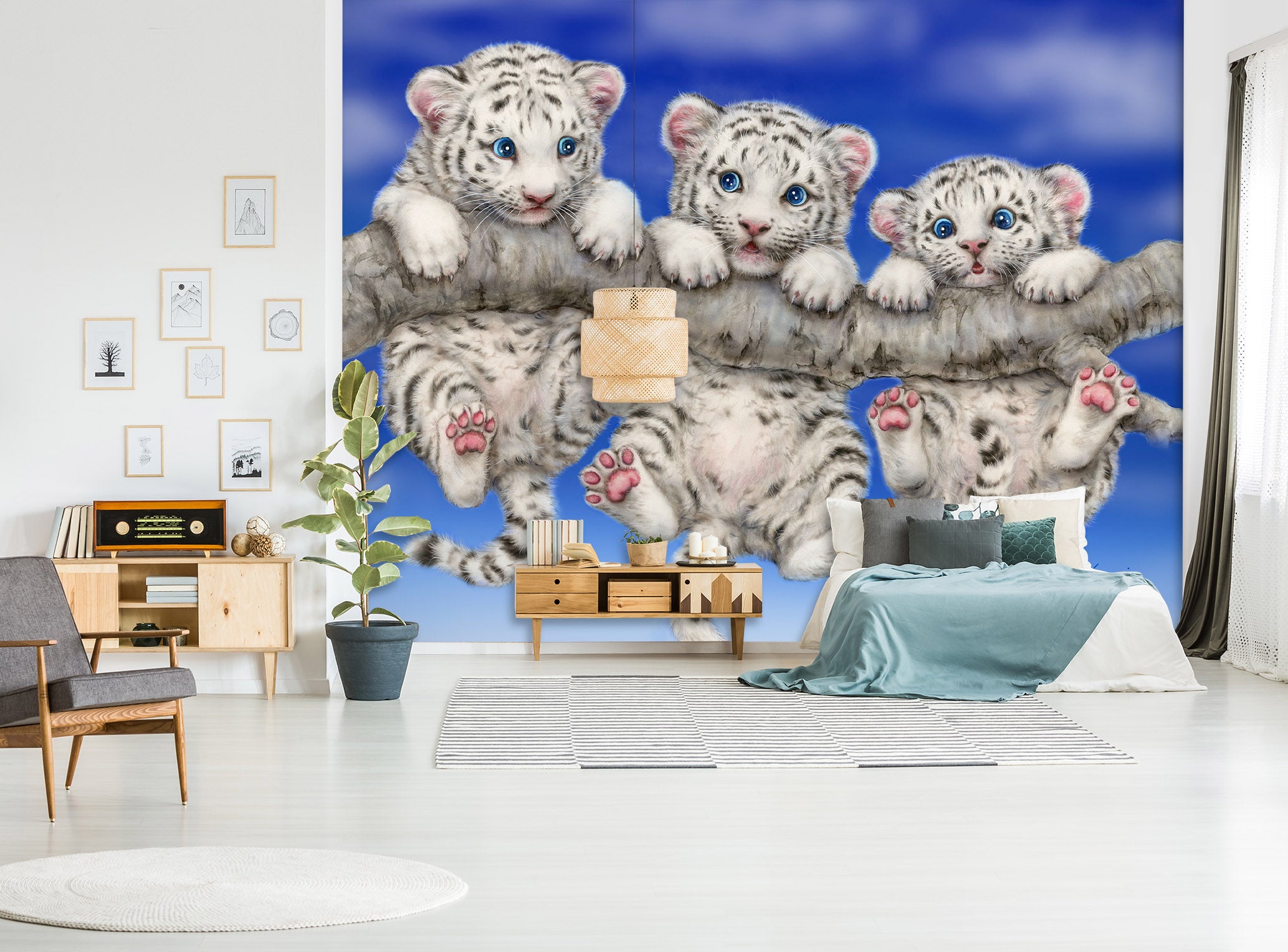 3D Baby Tiger 5455 Kayomi Harai Wall Mural Wall Murals