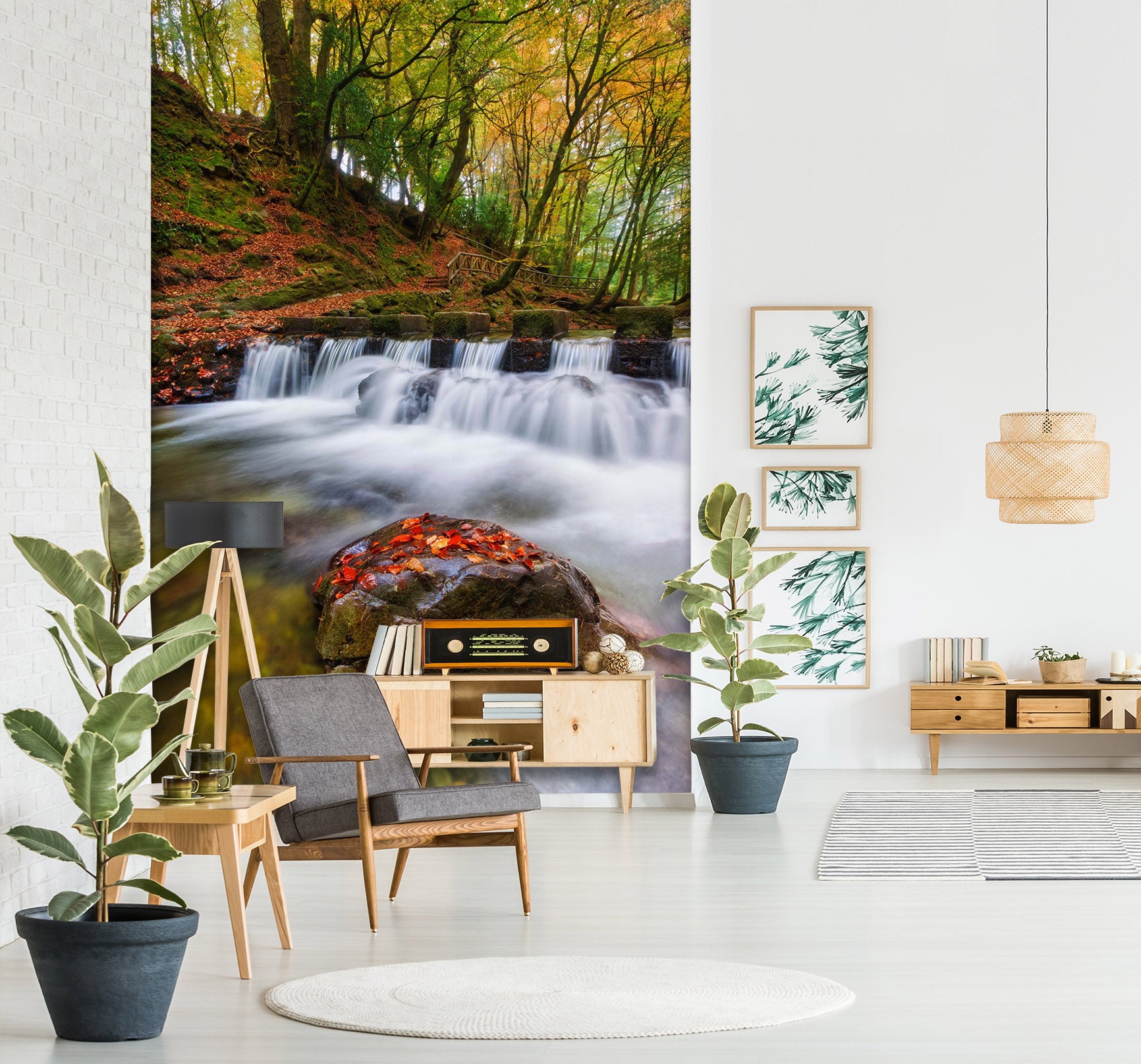 3D Forest Creek 2095 Wall Murals