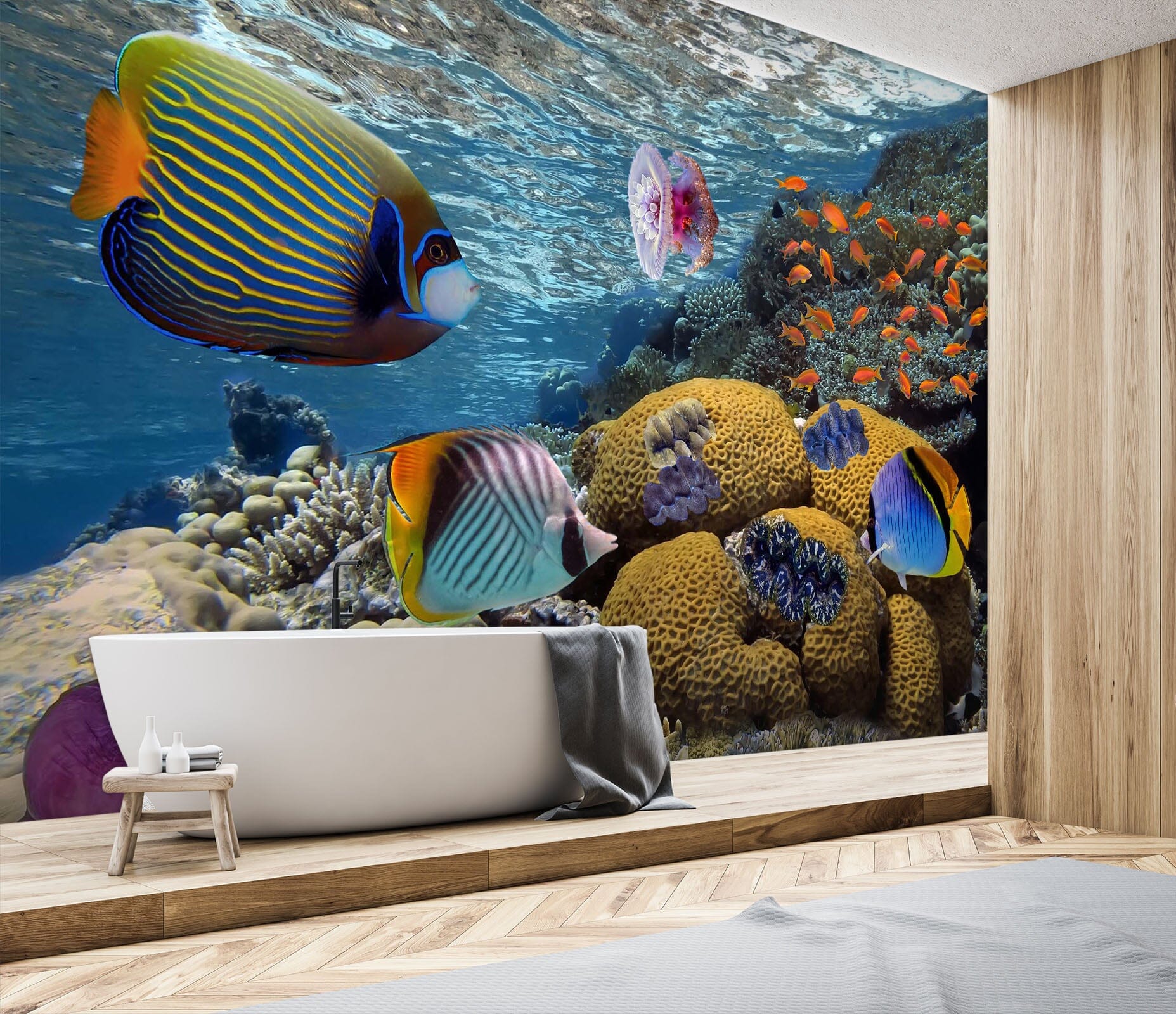 3D Submarine Fish 083 Wall Murals Wallpaper AJ Wallpaper 2 