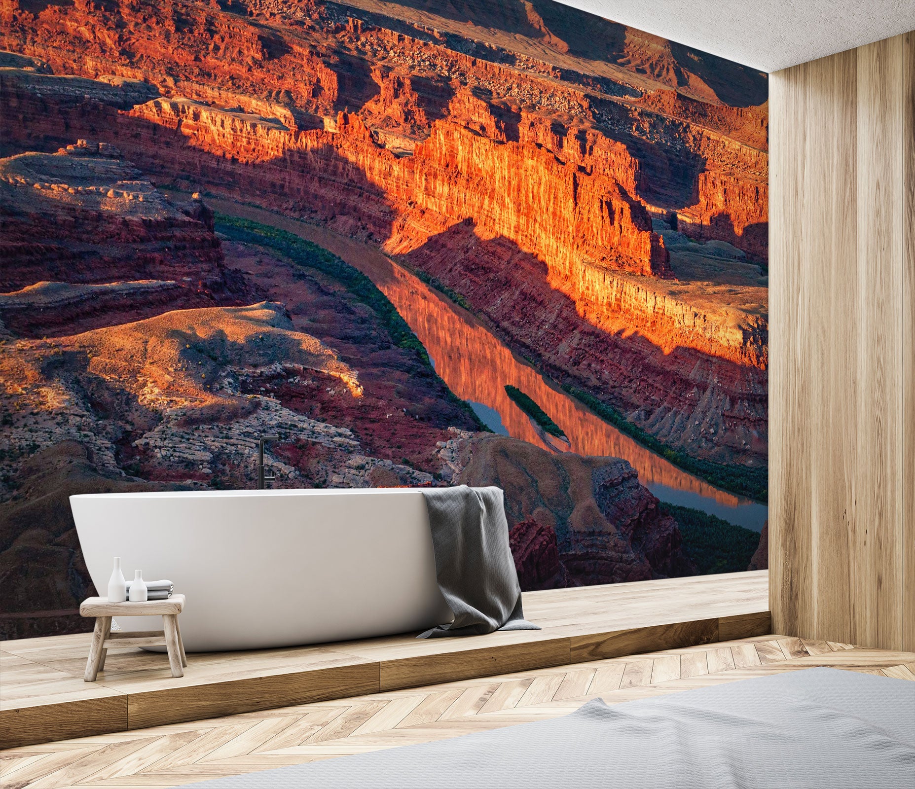 3D Mountain River 5213 Beth Sheridan Wall Mural Wall Murals