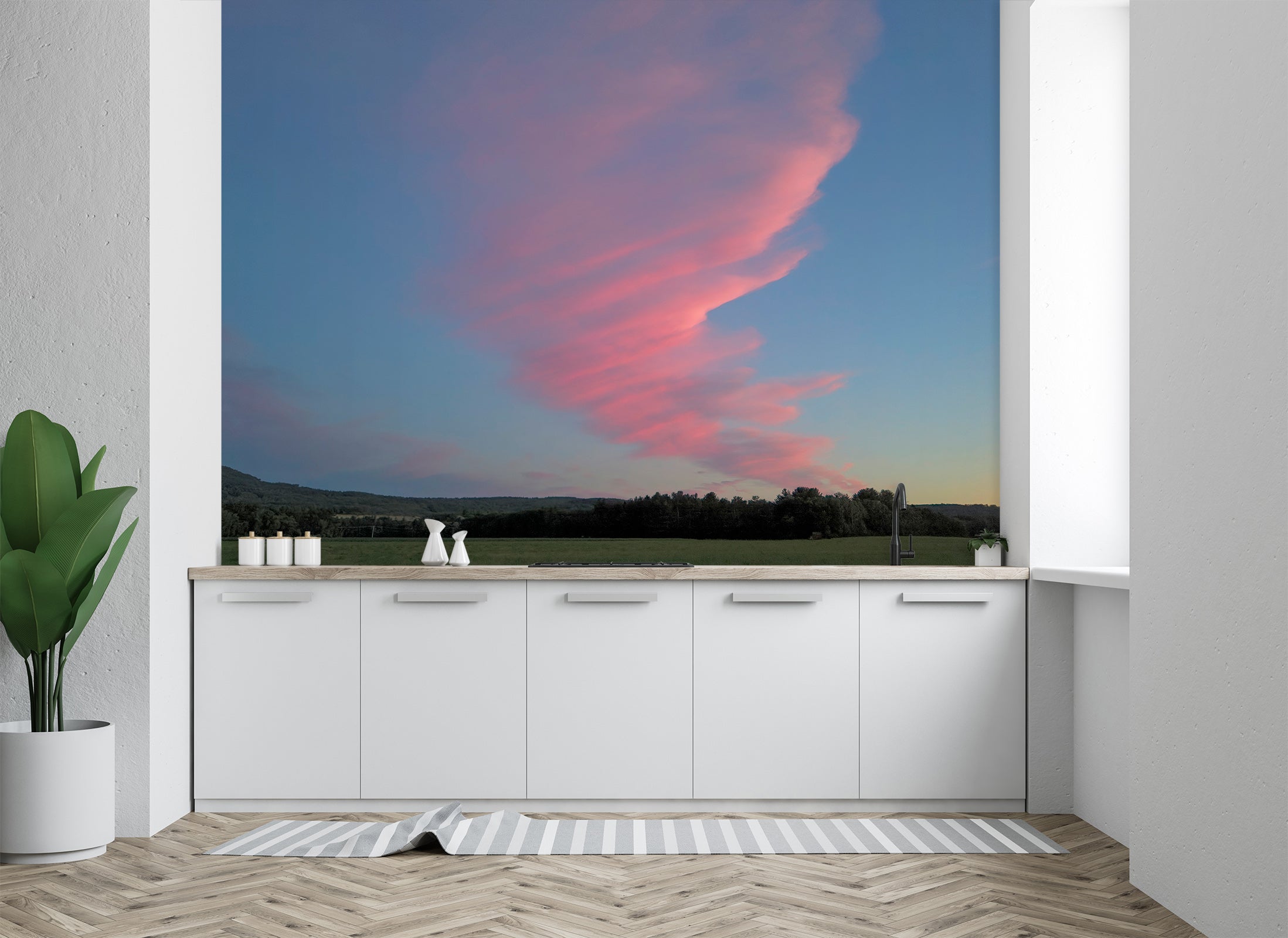 3D Pink Clouds 130 Jerry LoFaro Wall Mural Wall Murals