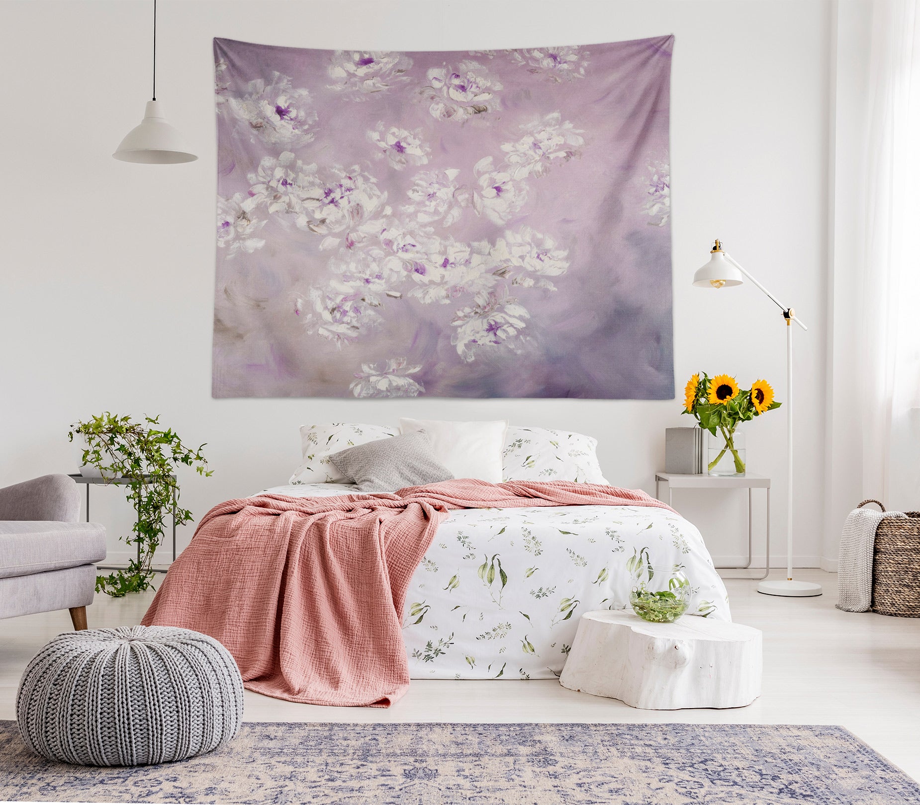 3D Simple Flowers 3517 Skromova Marina Tapestry Hanging Cloth Hang