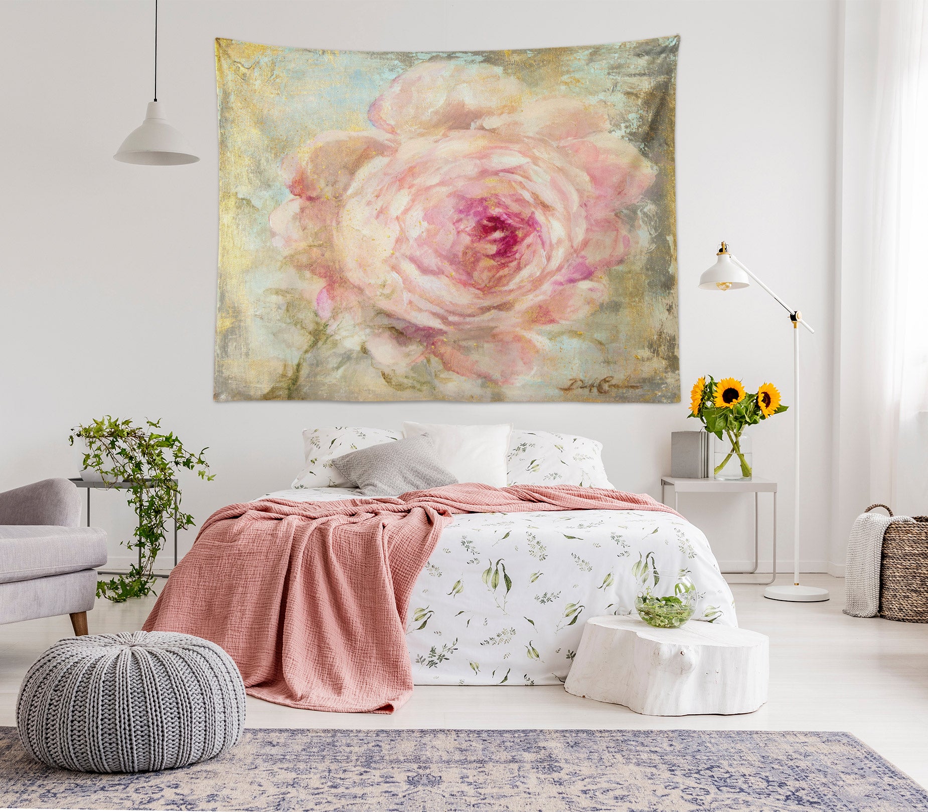 3D Flower Rose 111188 Debi Coules Tapestry Hanging Cloth Hang