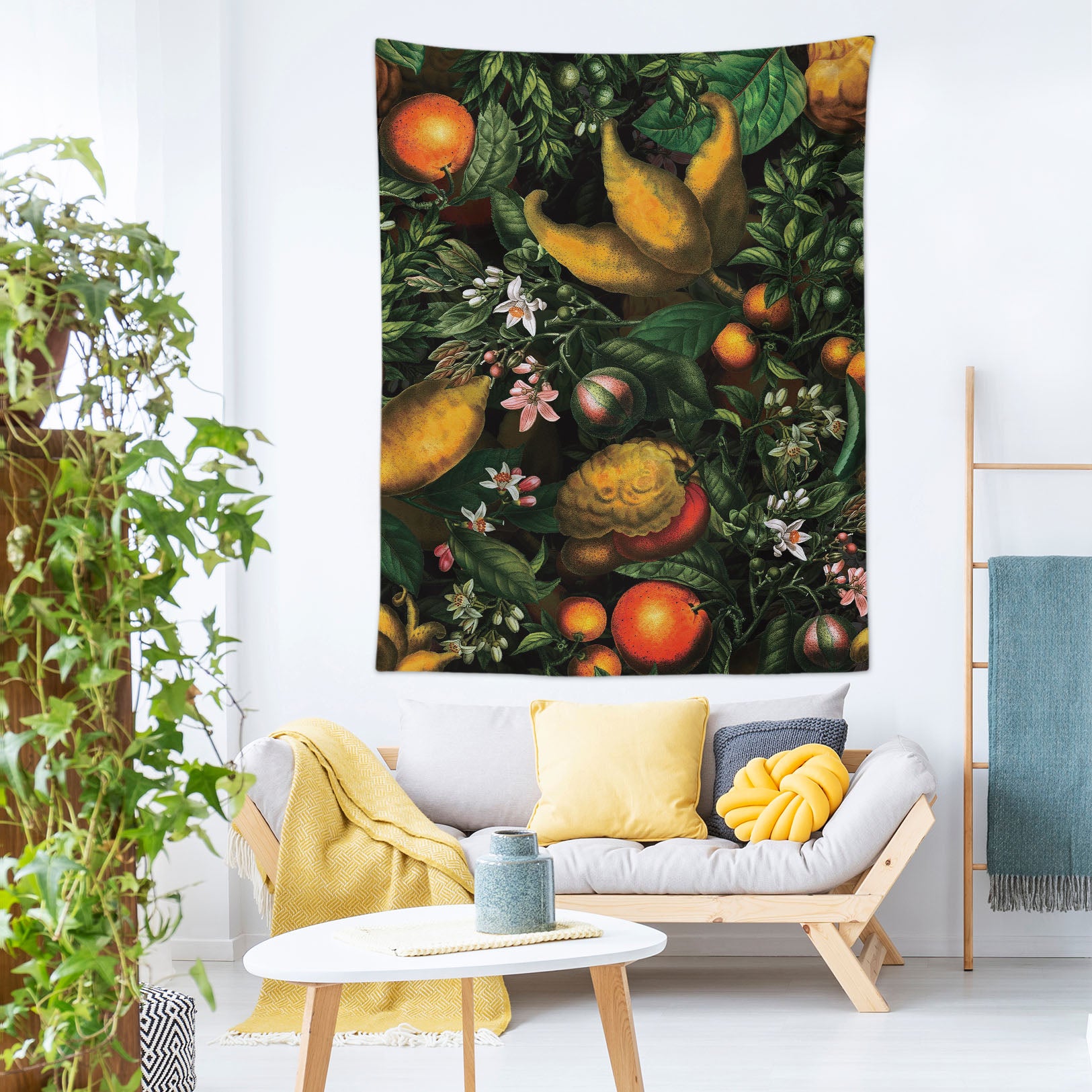 3D Orange Leaves 5372 Uta Naumann Tapestry Hanging Cloth Hang