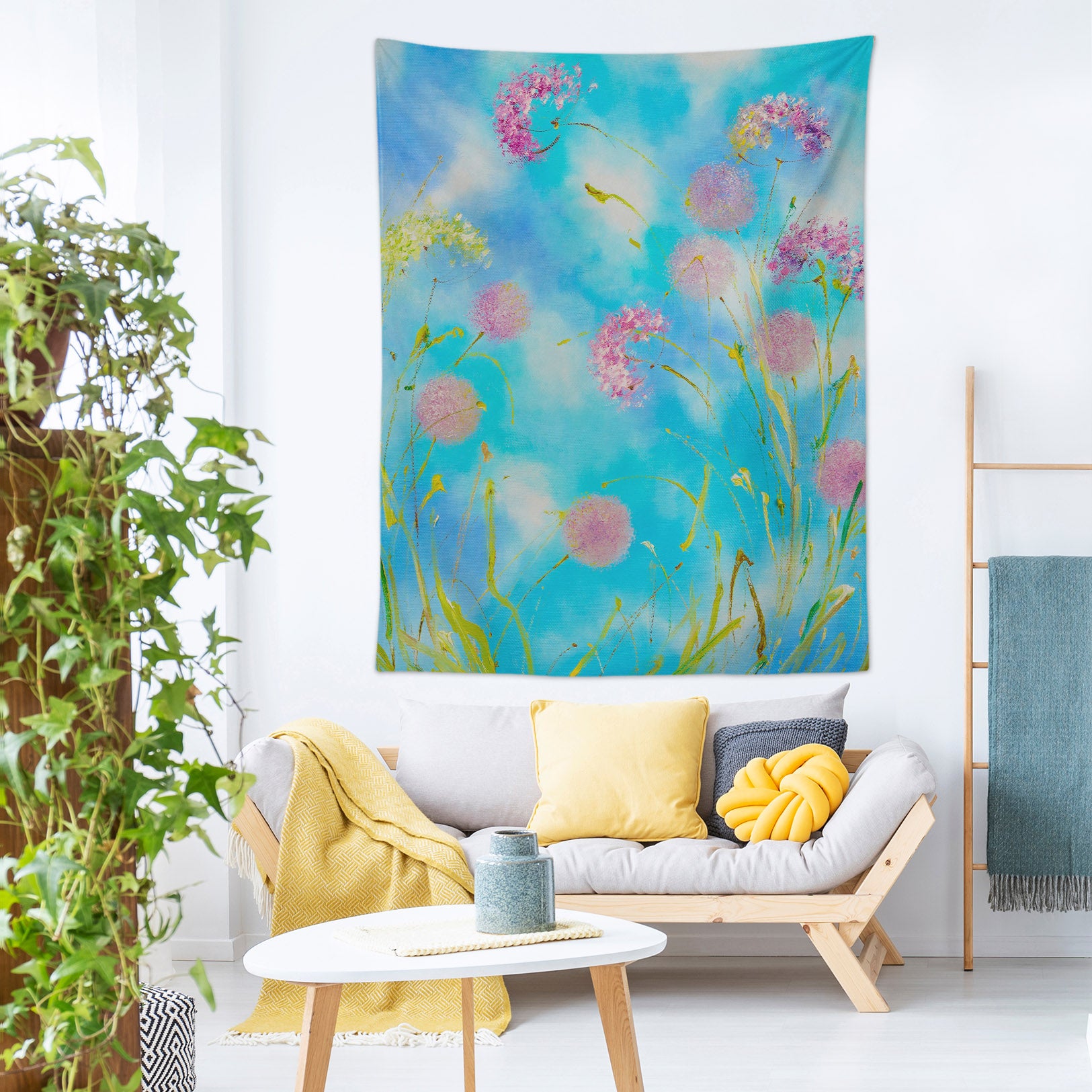 3D Pink Flower Grass 3556 Skromova Marina Tapestry Hanging Cloth Hang