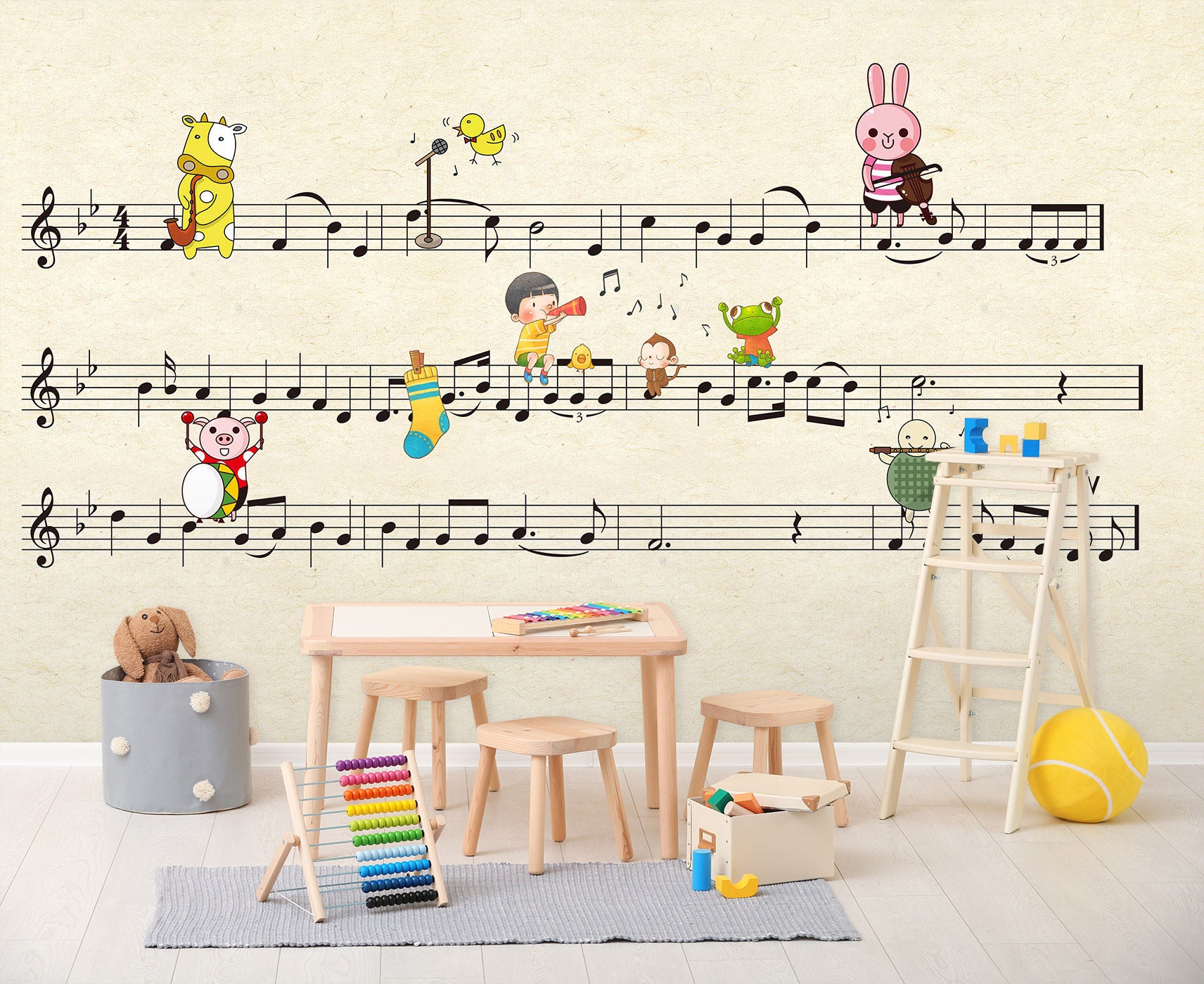 3D Piano Sheet Music 011 Wall Murals