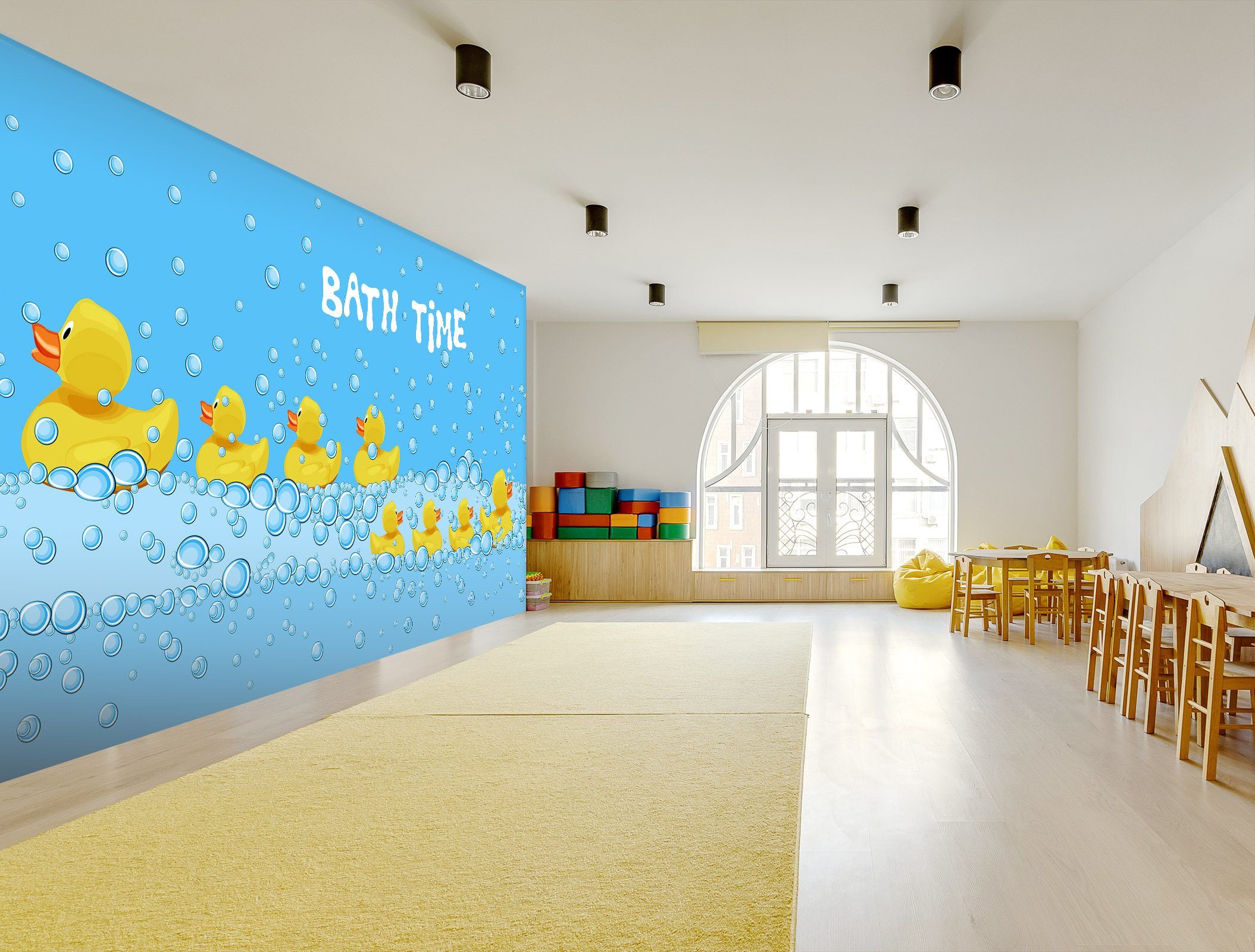 3D Bubble Duck 046 Wall Murals Wallpaper AJ Wallpaper 2 