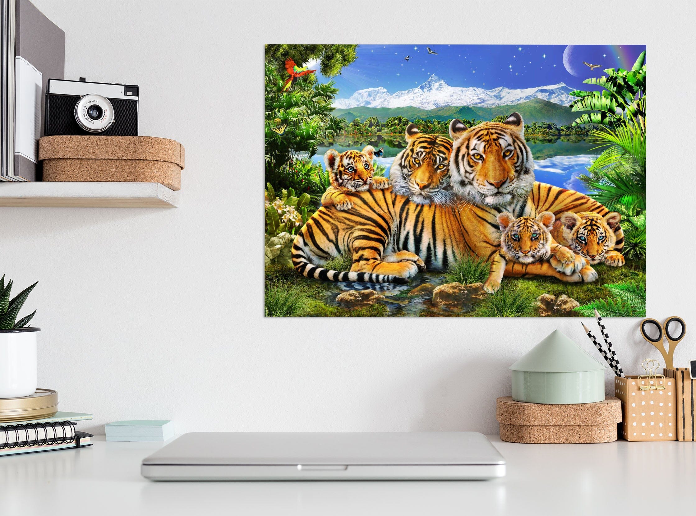 3D Loving Tigers 020 Adrian Chesterman Wall Sticker Wallpaper AJ Wallpaper 2 