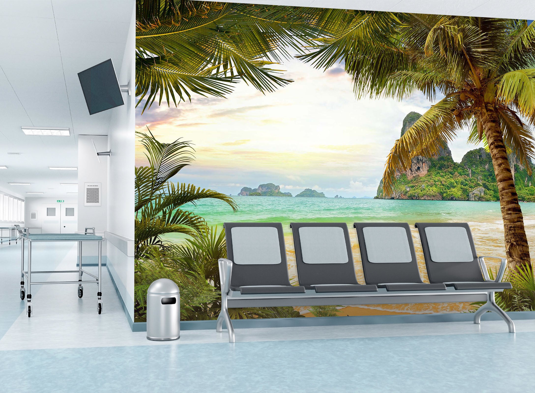 3D Coconut Tree 297 Wall Murals