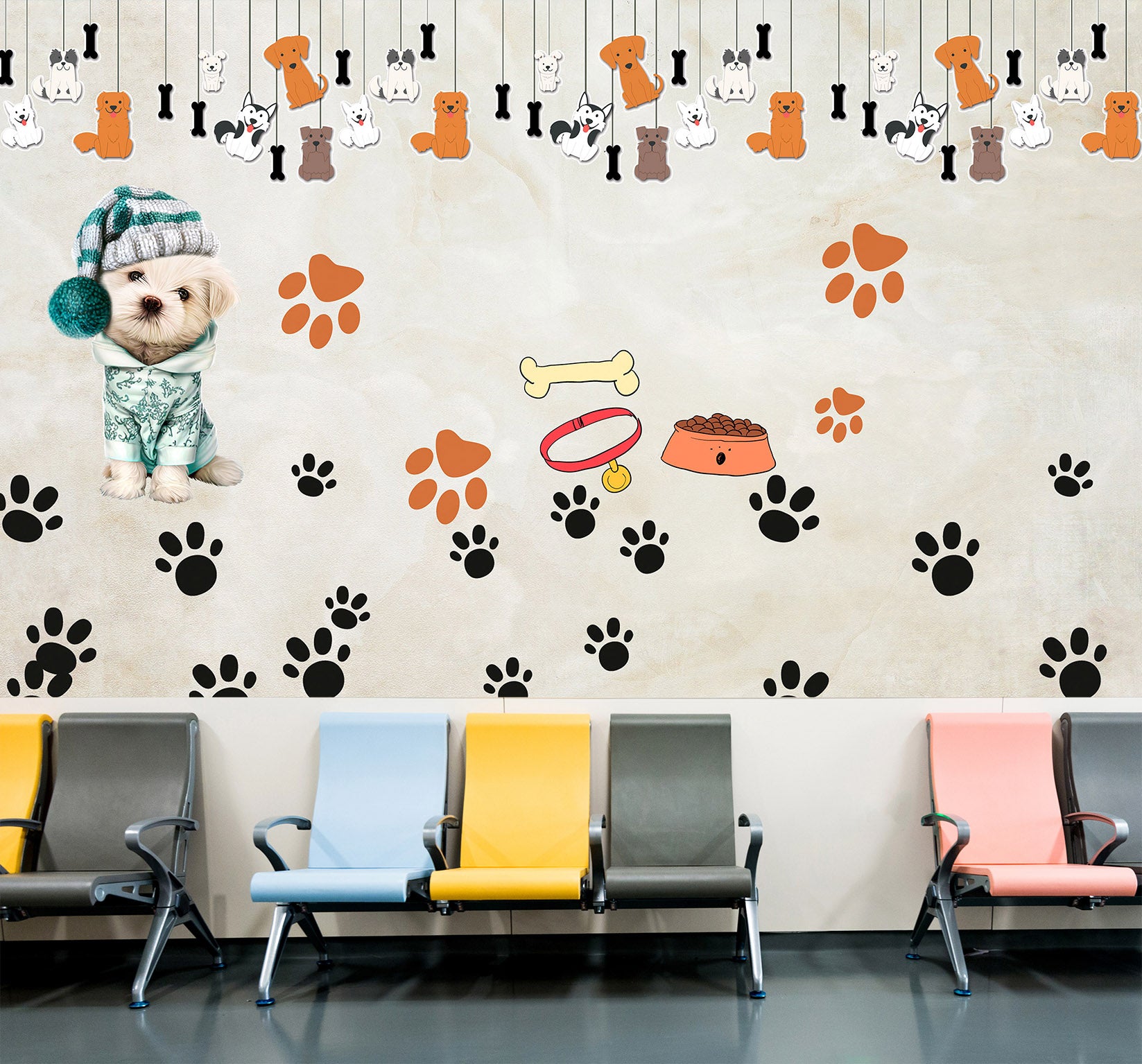 3D Dog Pendant 027 Wall Murals Wallpaper AJ Wallpaper 2 