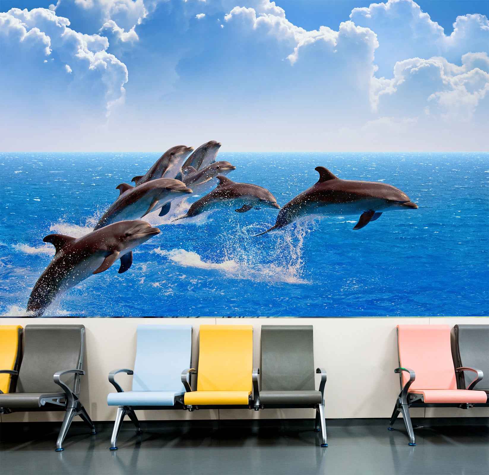 3D Beautiful Dolphin 314 Wall Murals