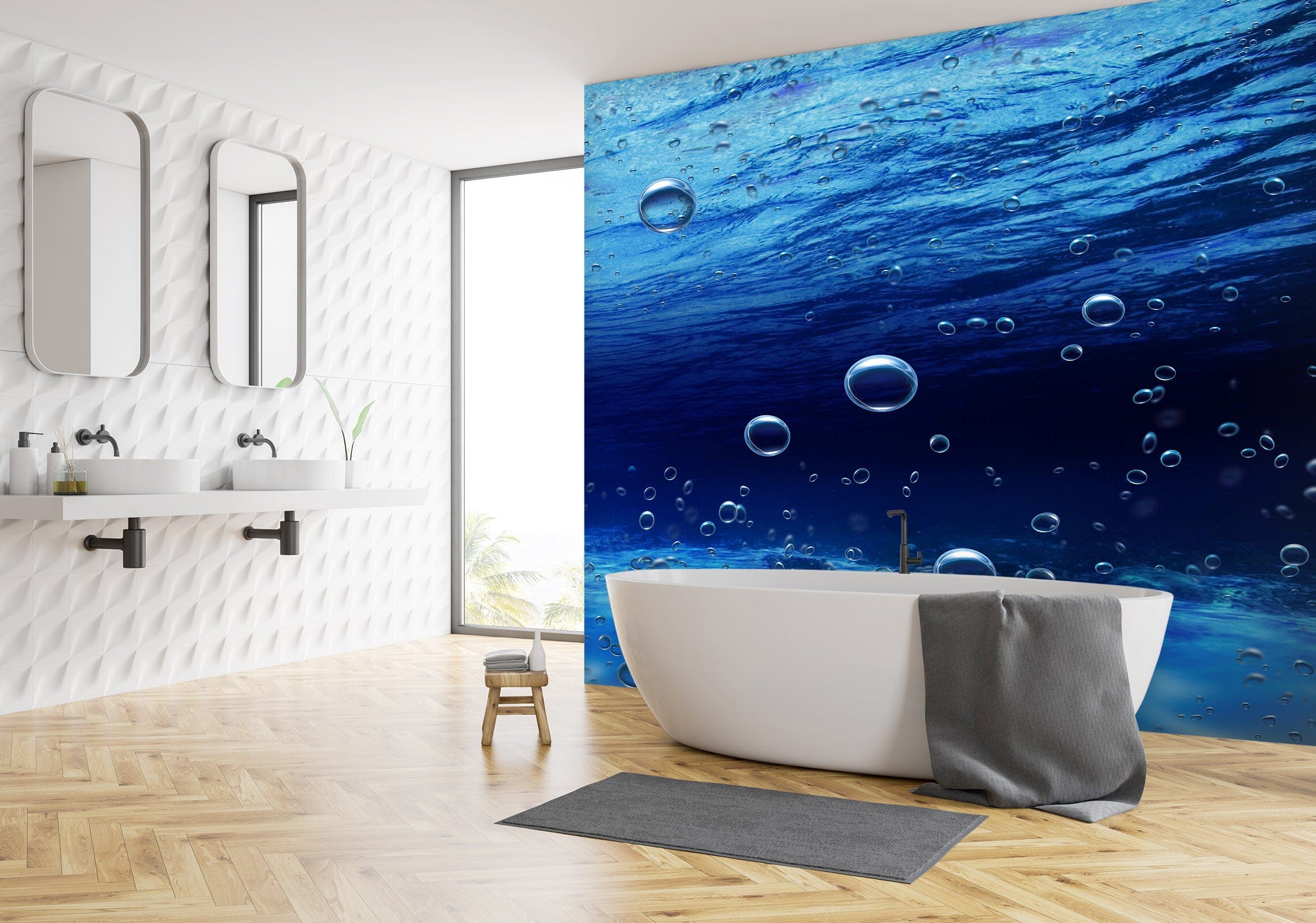 3D Underwater Bubble 090 Wall Murals Wallpaper AJ Wallpaper 2 