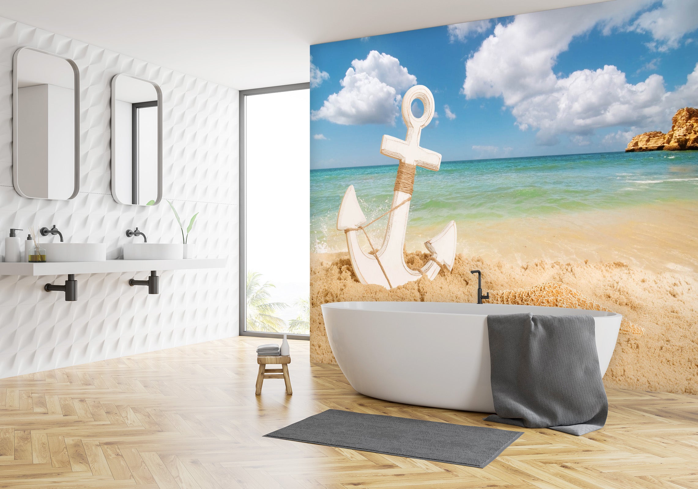 3D Beach Water 1639 Wall Murals