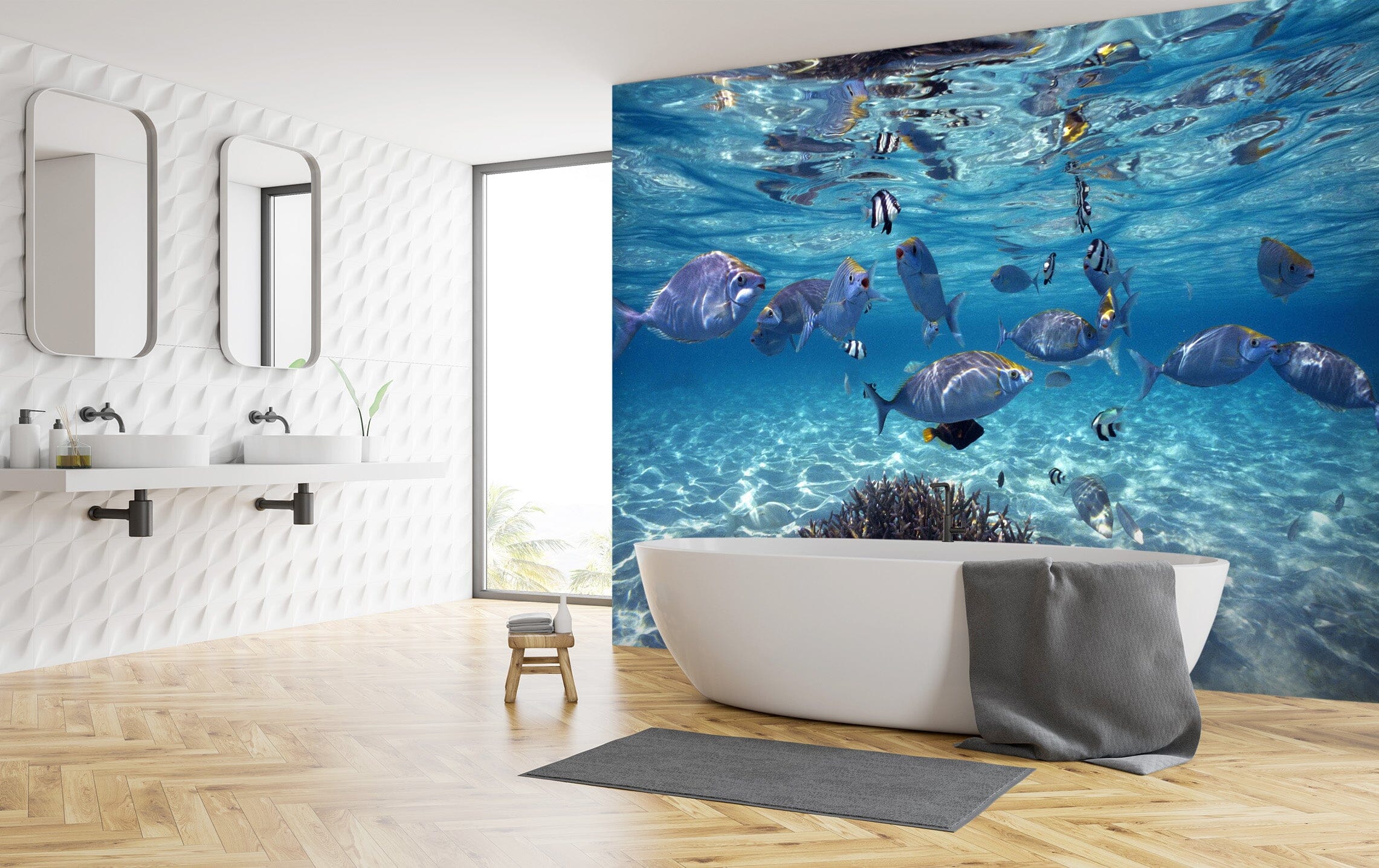 3D Submarine Fish 091 Wall Murals Wallpaper AJ Wallpaper 2 