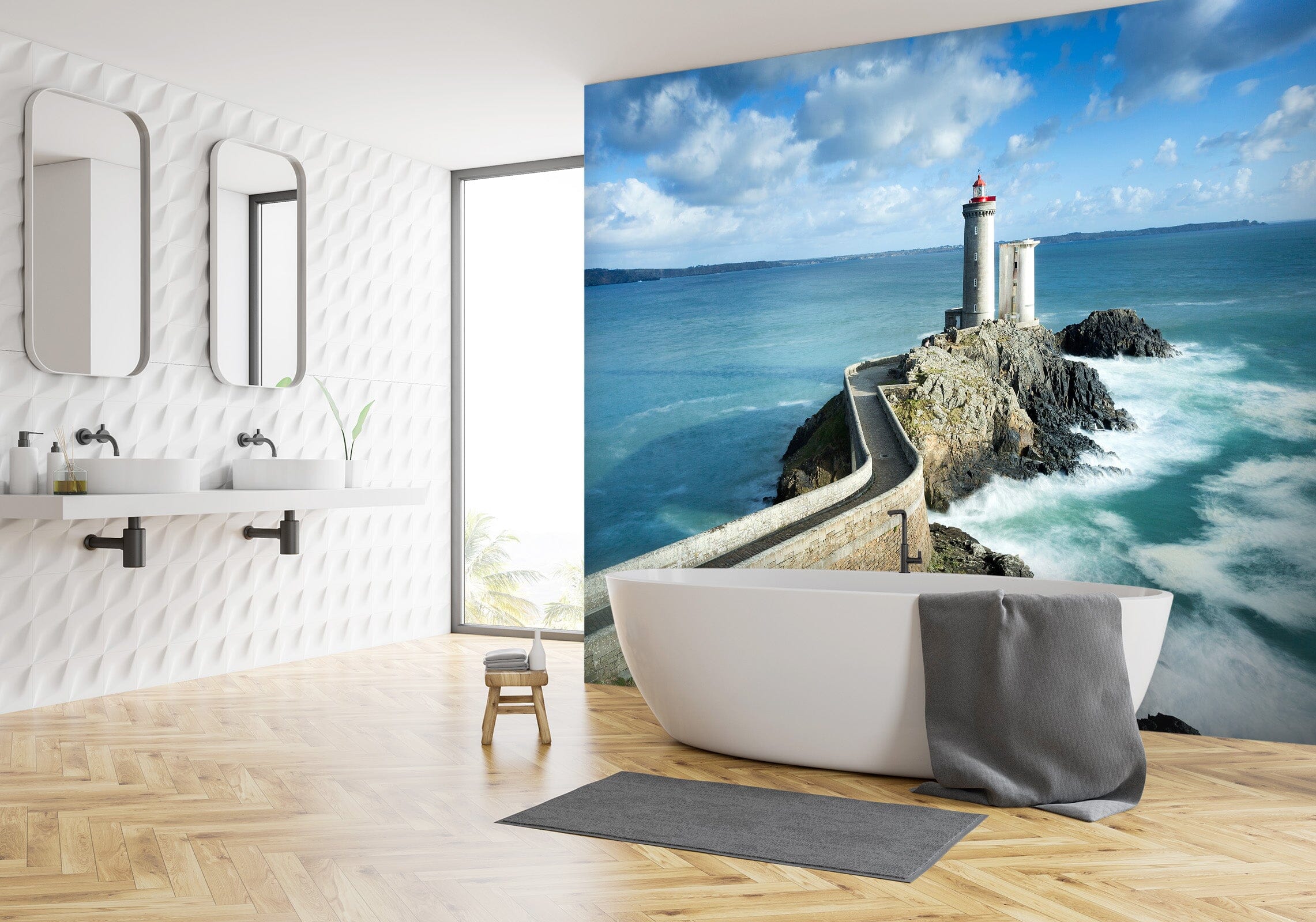 3D Sea Lighthouse 61 Wall Murals Wallpaper AJ Wallpaper 2 