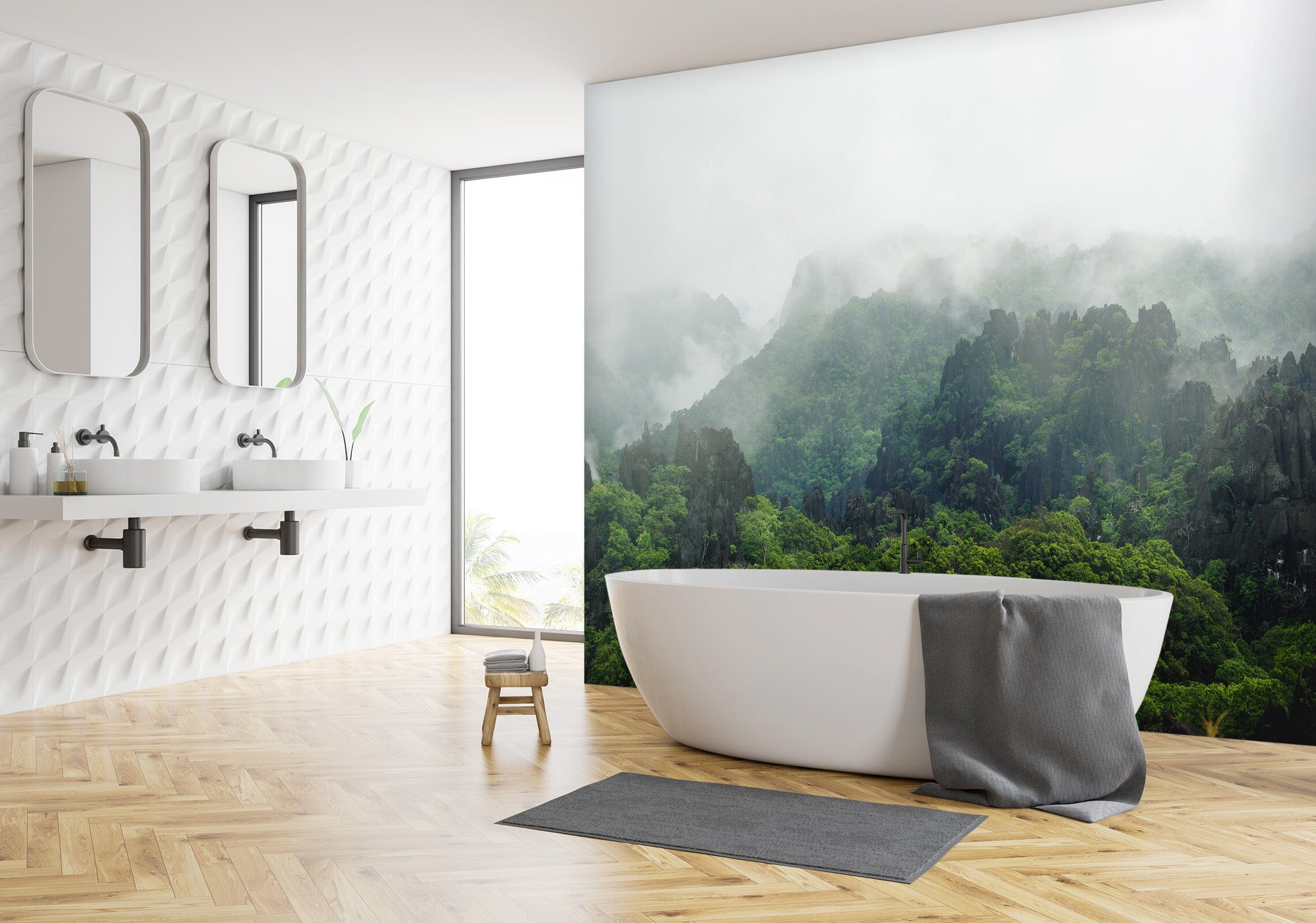 3D Natural Forest Fog 55 Wall Murals Wallpaper AJ Wallpaper 2 