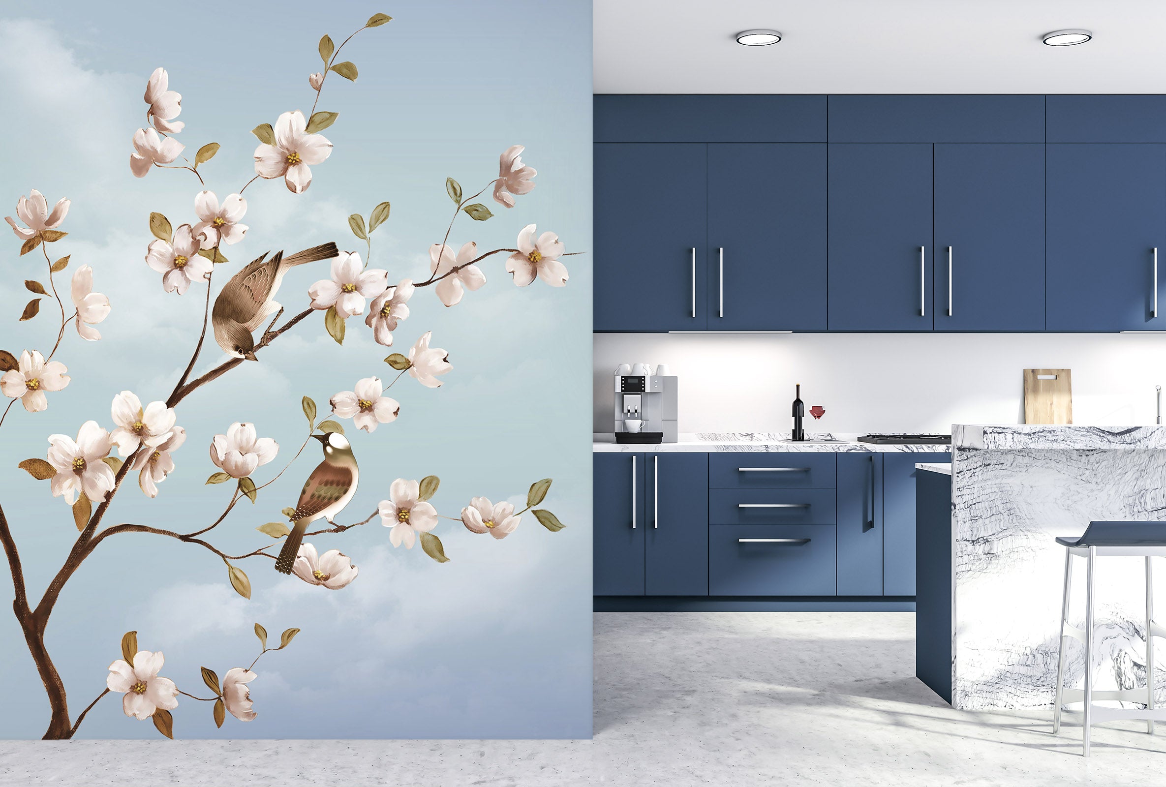 3D White Pear Blossom 1811 Wall Murals