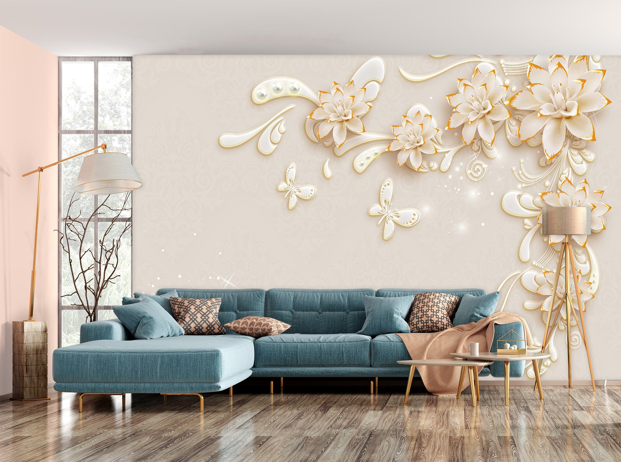 3D Branch Pattern 1517 Wall Murals