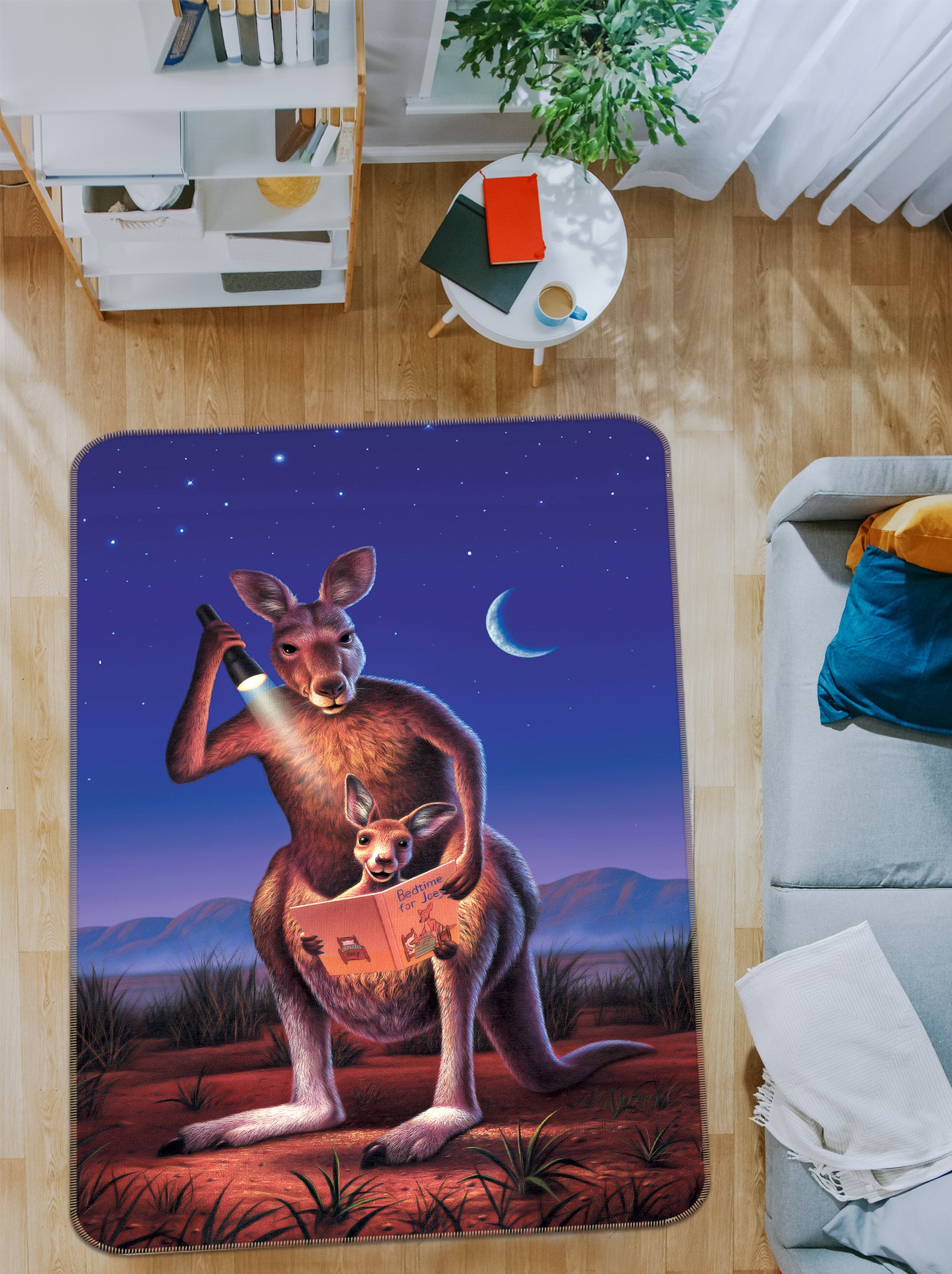 3D Kangaroo 83097 Jerry LoFaro Rug Non Slip Rug Mat