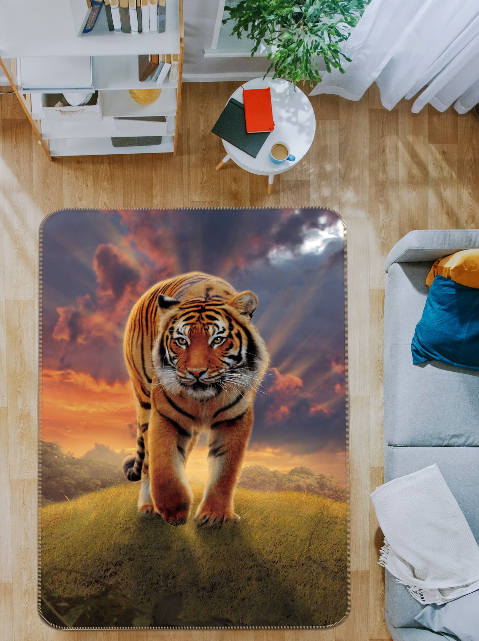 3D Rising Tiger 1061 Vincent Hie Rug Non Slip Rug Mat Mat AJ Creativity Home 