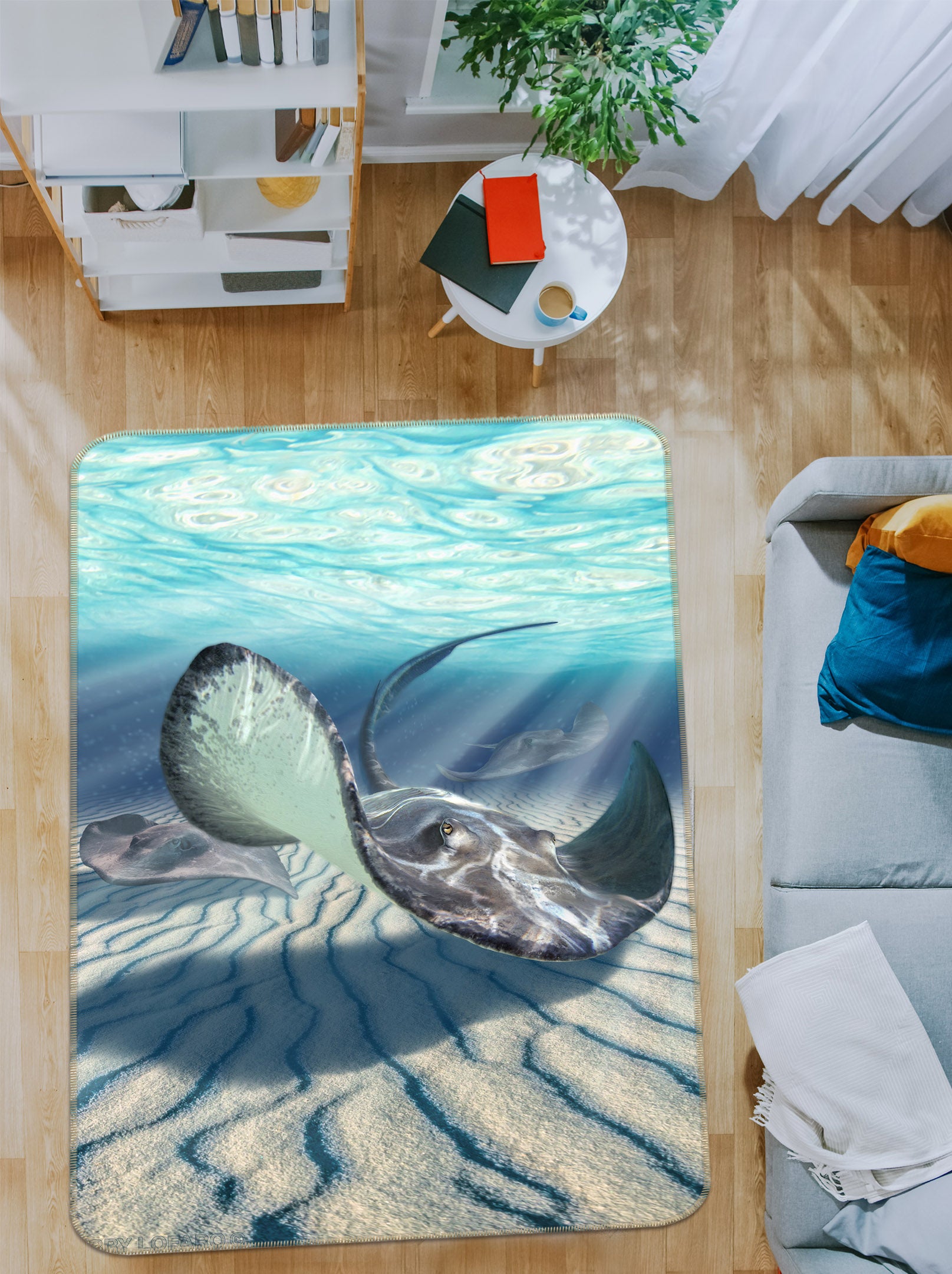 3D Seabed Fish 83107 Jerry LoFaro Rug Non Slip Rug Mat