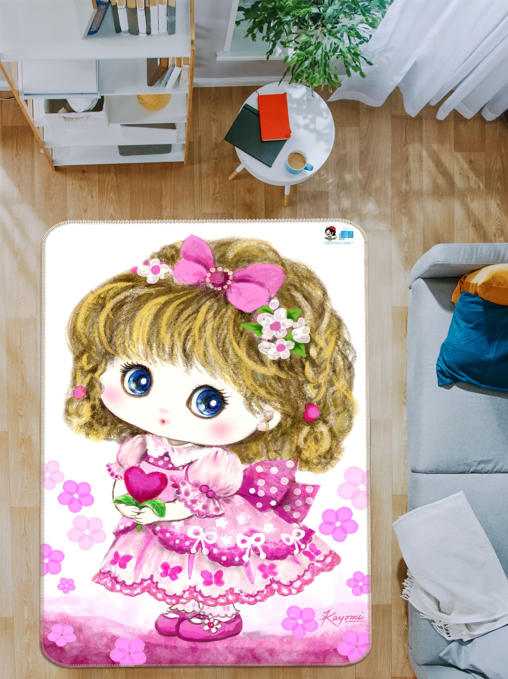 3D Princess Girl 5679 Kayomi Harai Rug Non Slip Rug Mat