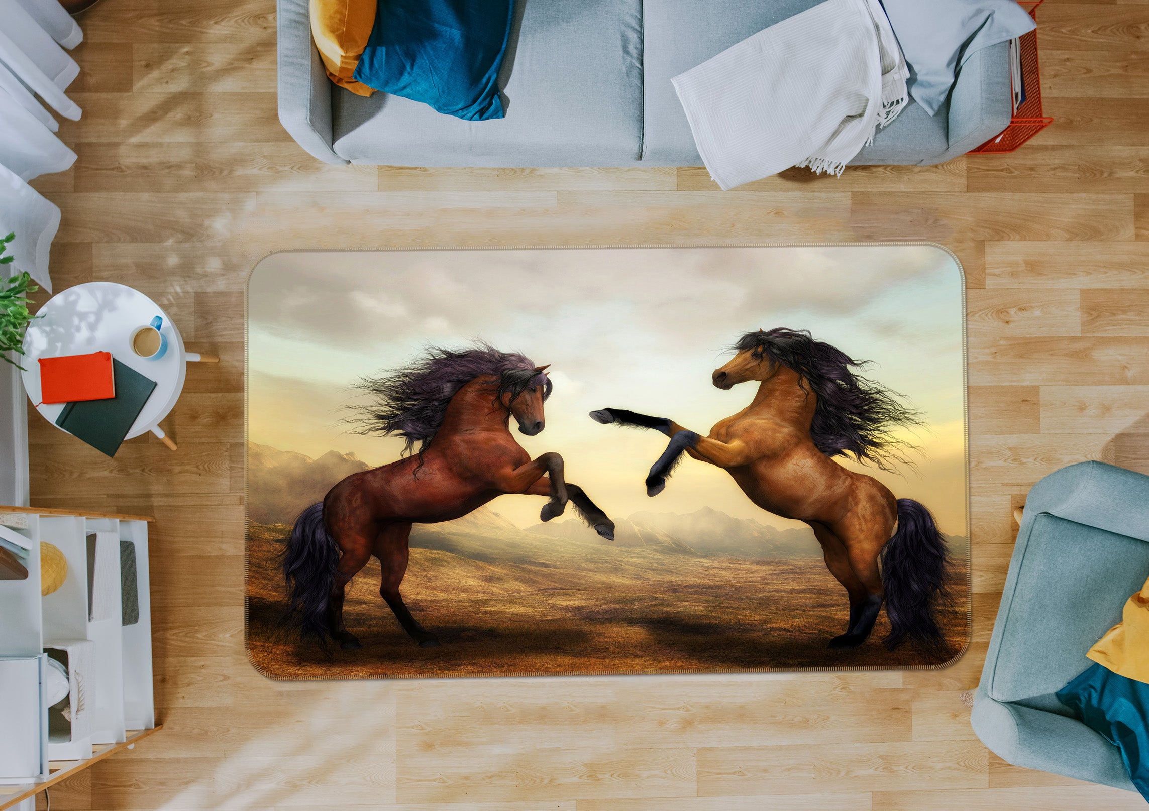 3D Horse 38131 Animal Non Slip Rug Mat