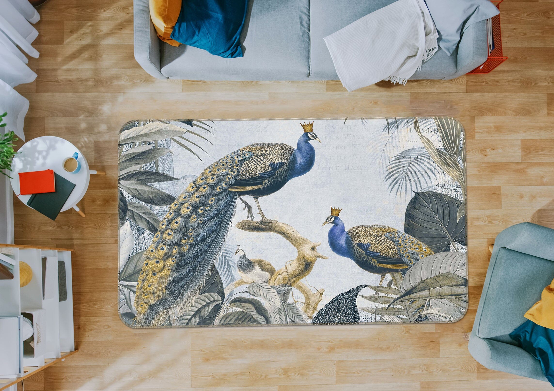 3D Peacock Forest 1013 Andrea haase Rug Non Slip Rug Mat Mat AJ Creativity Home 