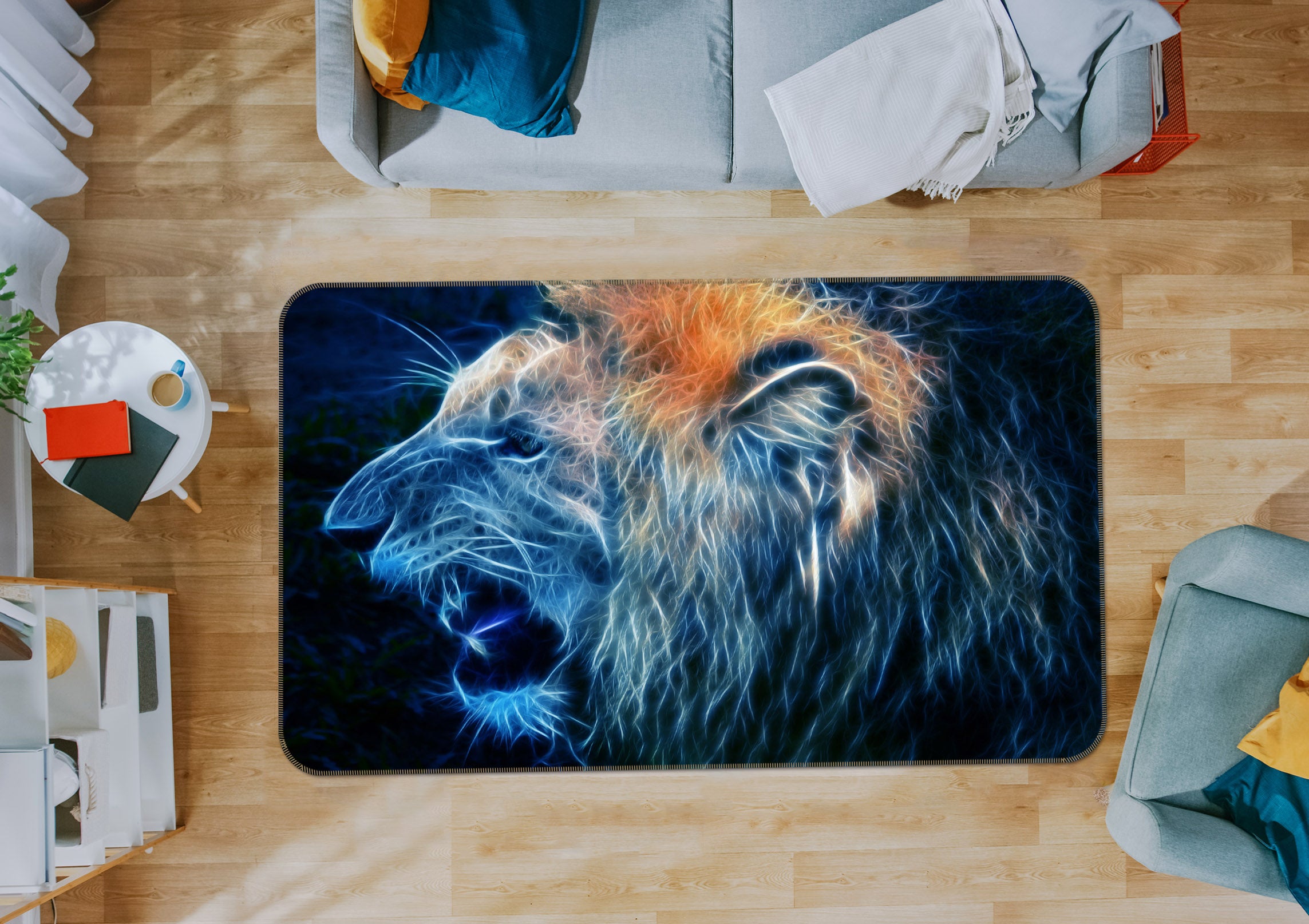 3D Lion 38180 Animal Non Slip Rug Mat