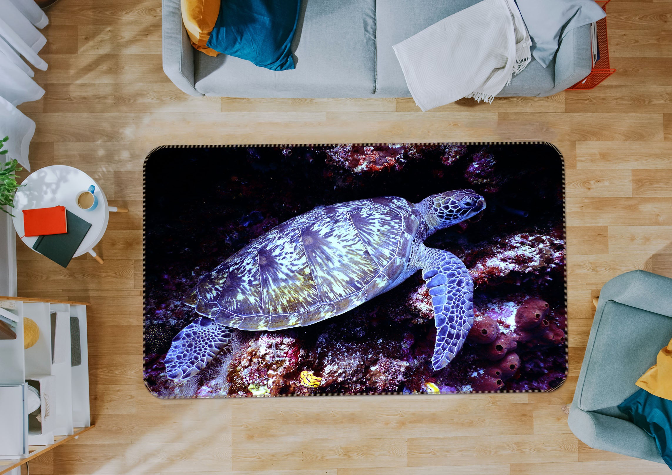 3D Sea Turtle 69006 Animal Non Slip Rug Mat