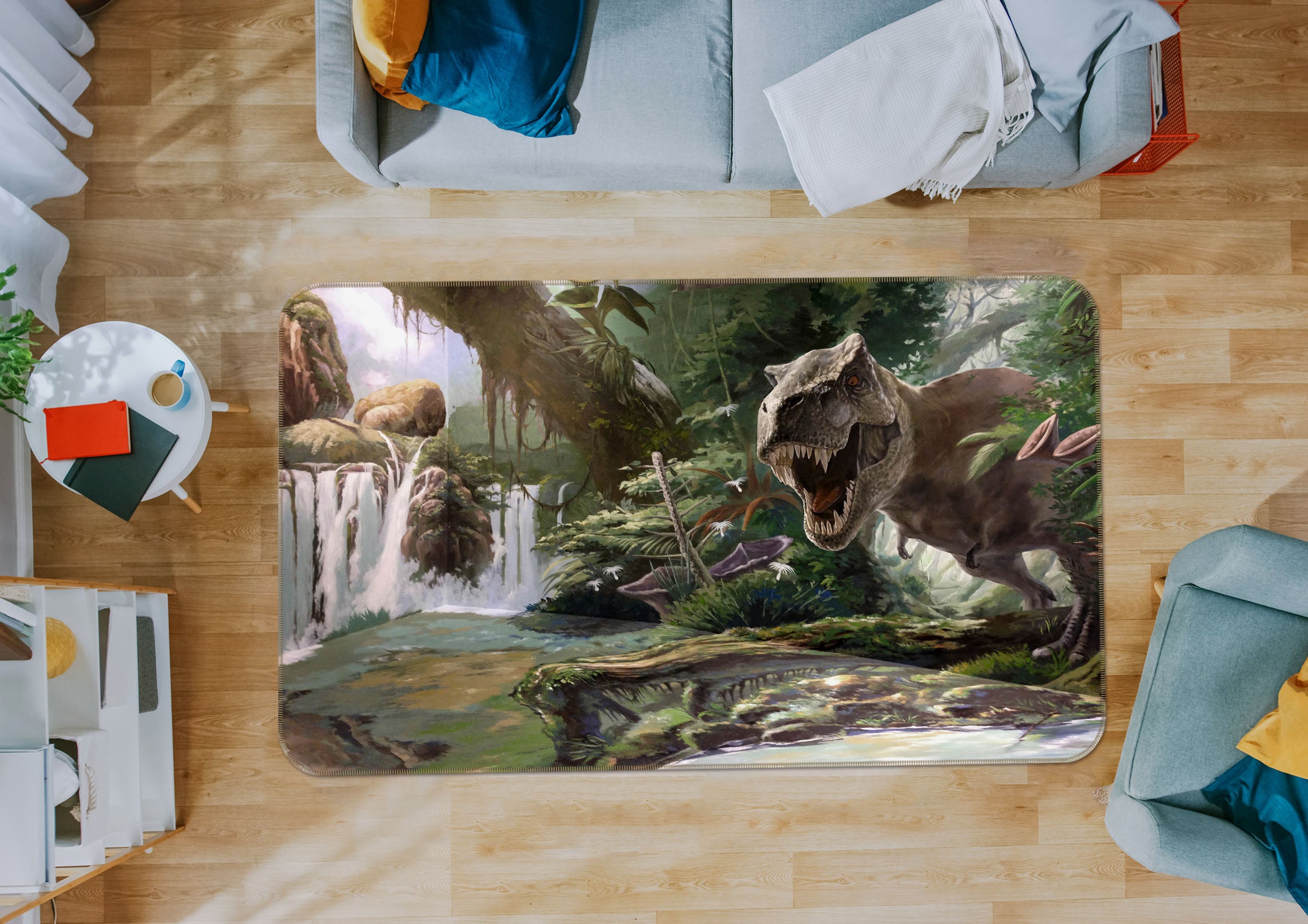 3D Era Of Dinosaurs 35167 Non Slip Rug Mat