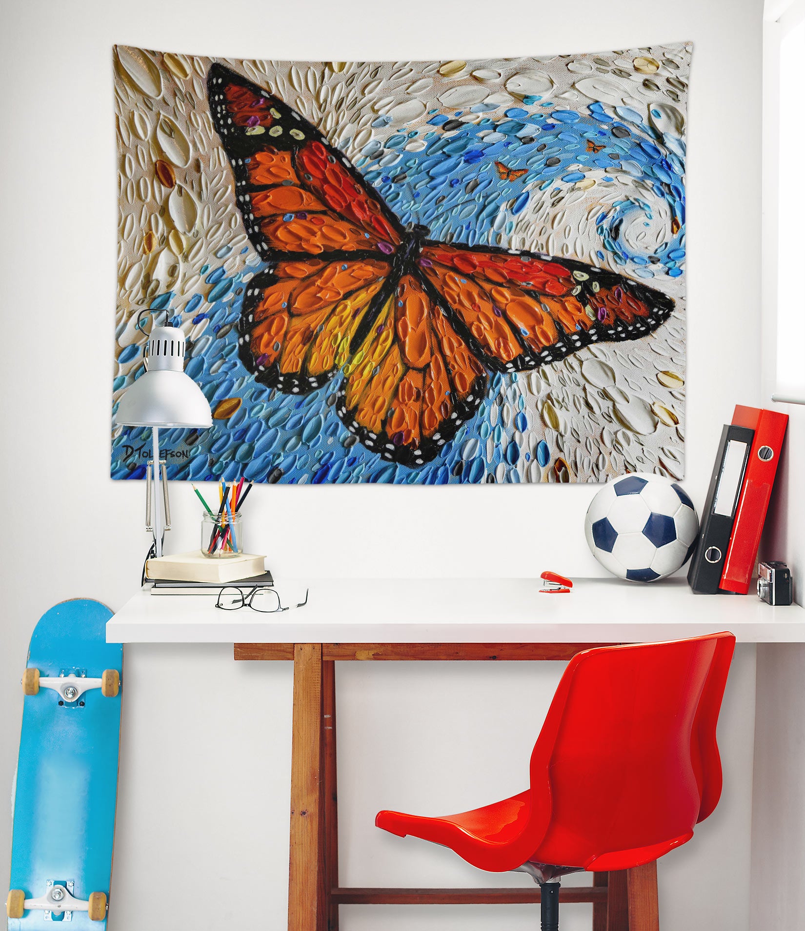 3D Butterfly 11818 Dena Tollefson Tapestry Hanging Cloth Hang