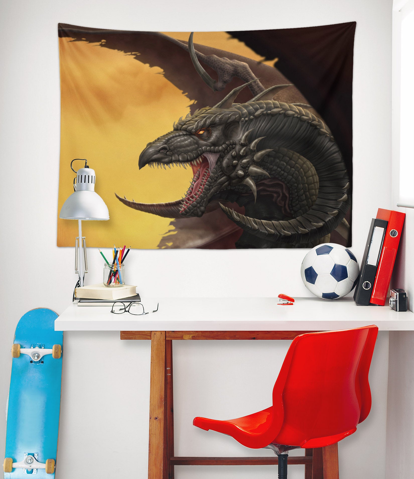 3D Dragon 121190 Tom Wood Tapestry Hanging Cloth Hang