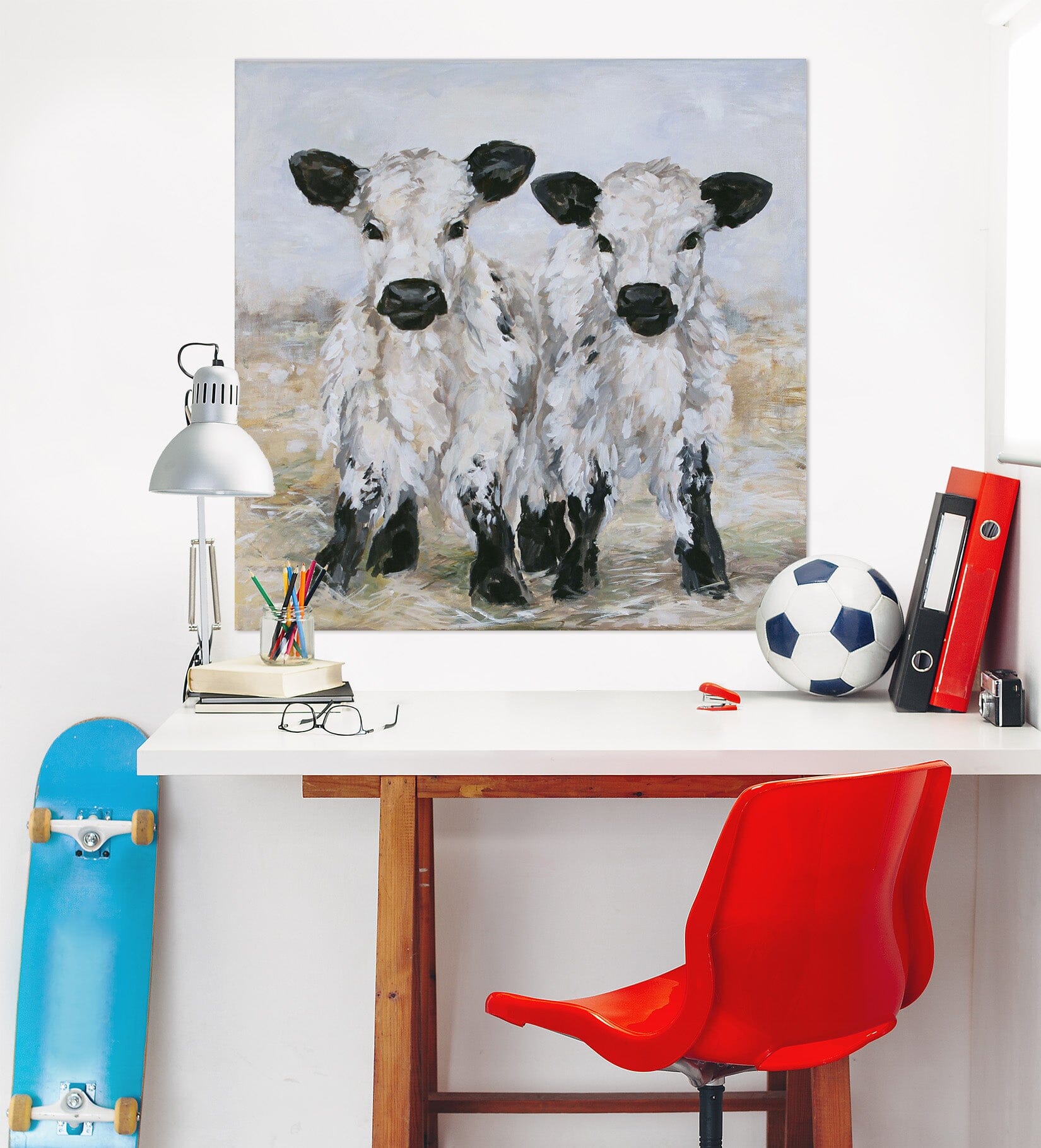 3D Small Cow 005 Debi Coules Wall Sticker Wallpaper AJ Wallpaper 2 