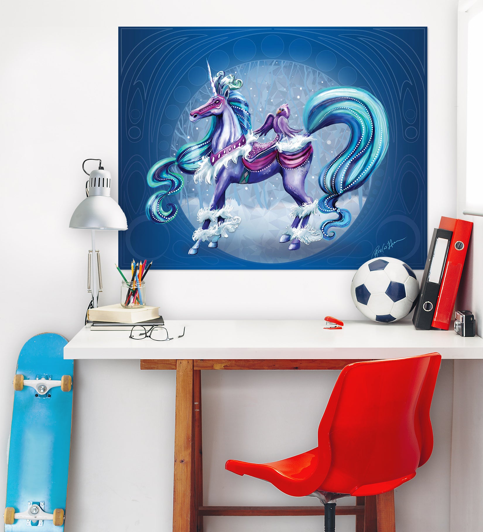 3D Cloud Unicorn 207 Rose Catherine Khan Wall Sticker