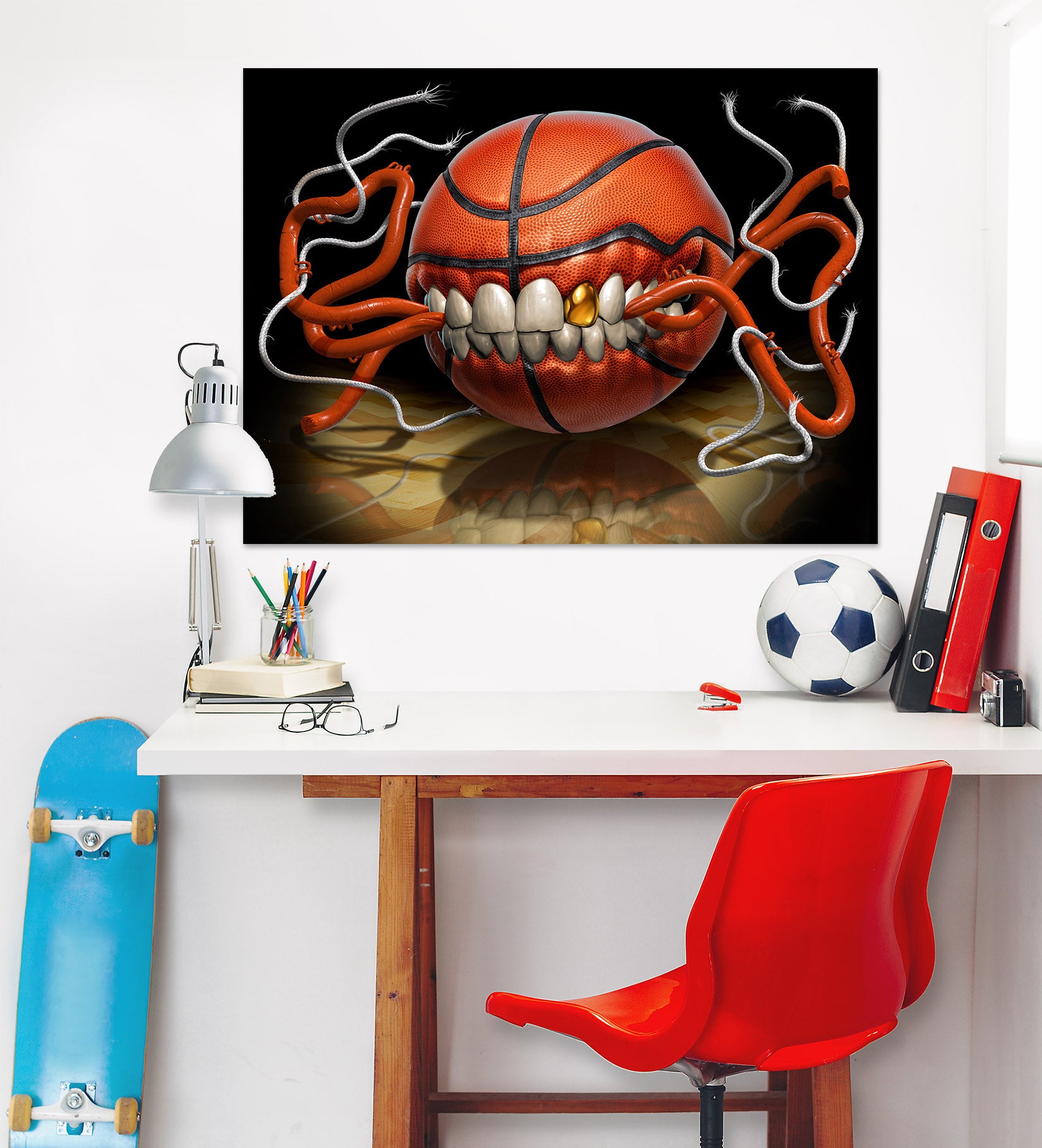 3D Clown Basketball 4561 Tom Wood Wall Sticker