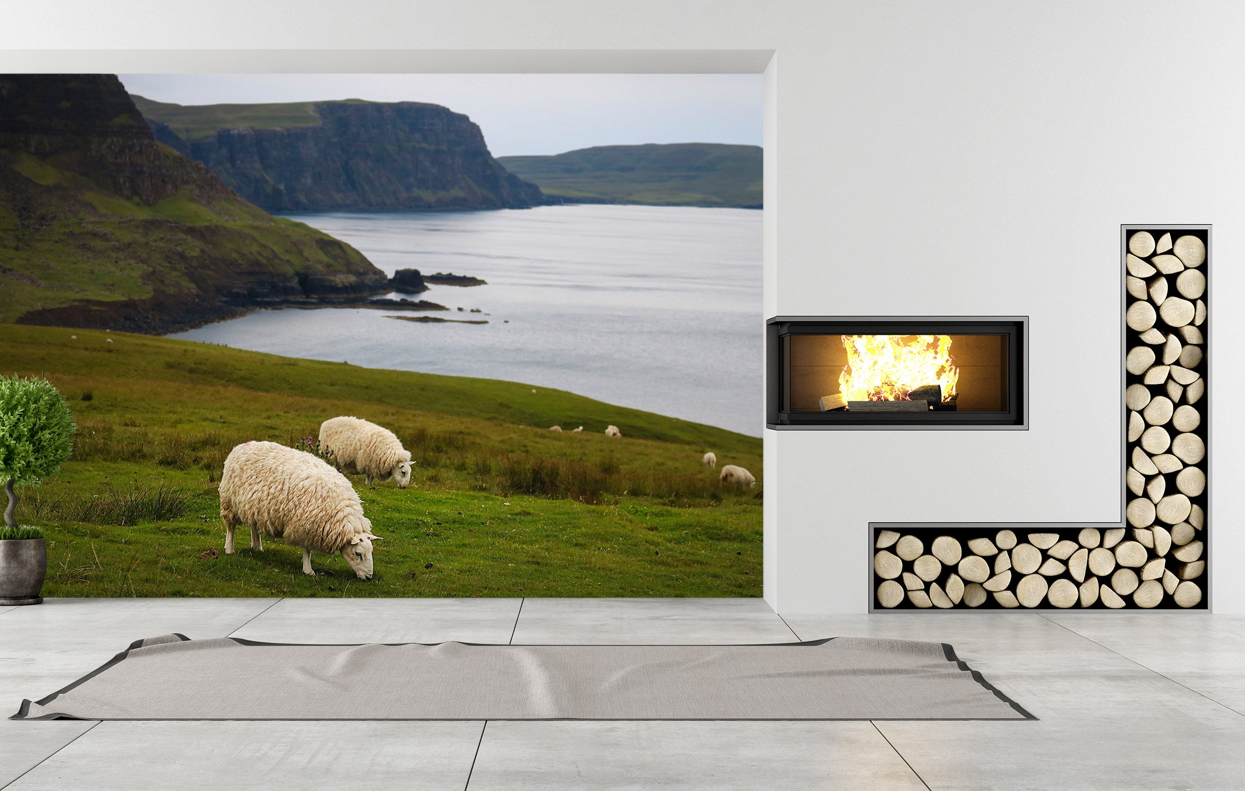 3D Steppe Sheep 120 Jerry LoFaro Wall Mural Wall Murals