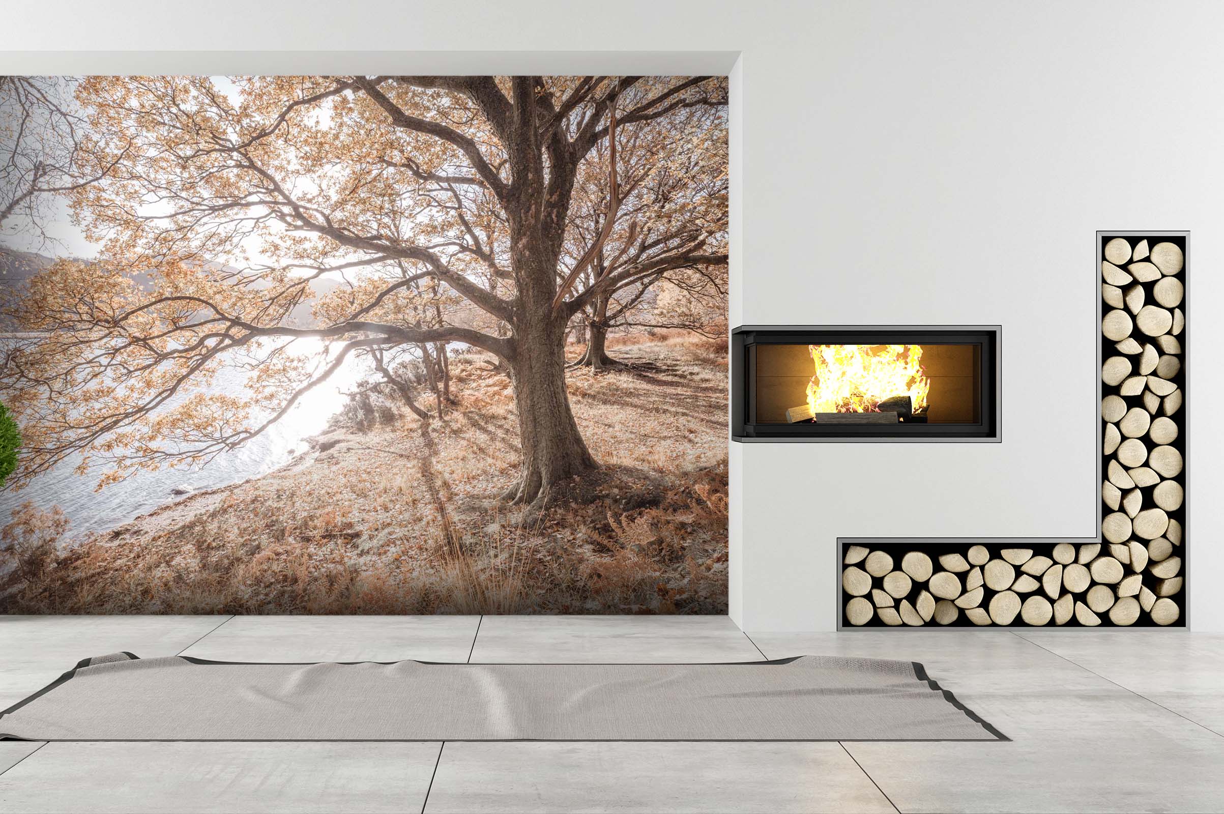 3D Maple Forest Lake 057 Assaf Frank Wall Mural Wall Murals