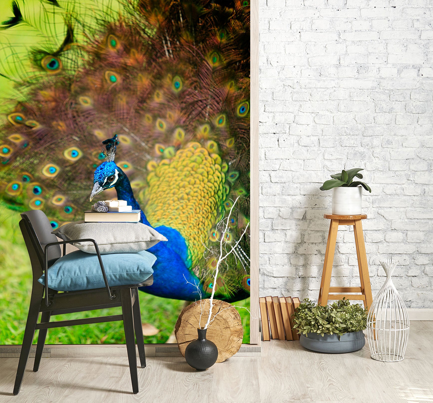 3D Peacock 61173 Kathy Barefield Wall Mural Wall Murals