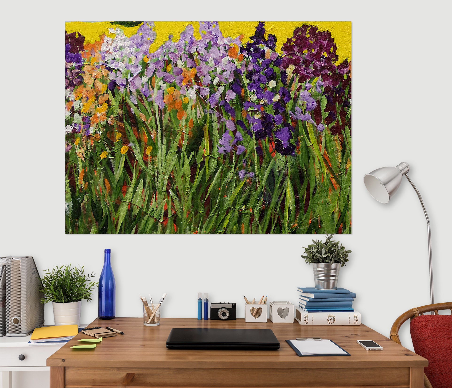 3D Purple Flowers 249 Allan P. Friedlander Wall Sticker