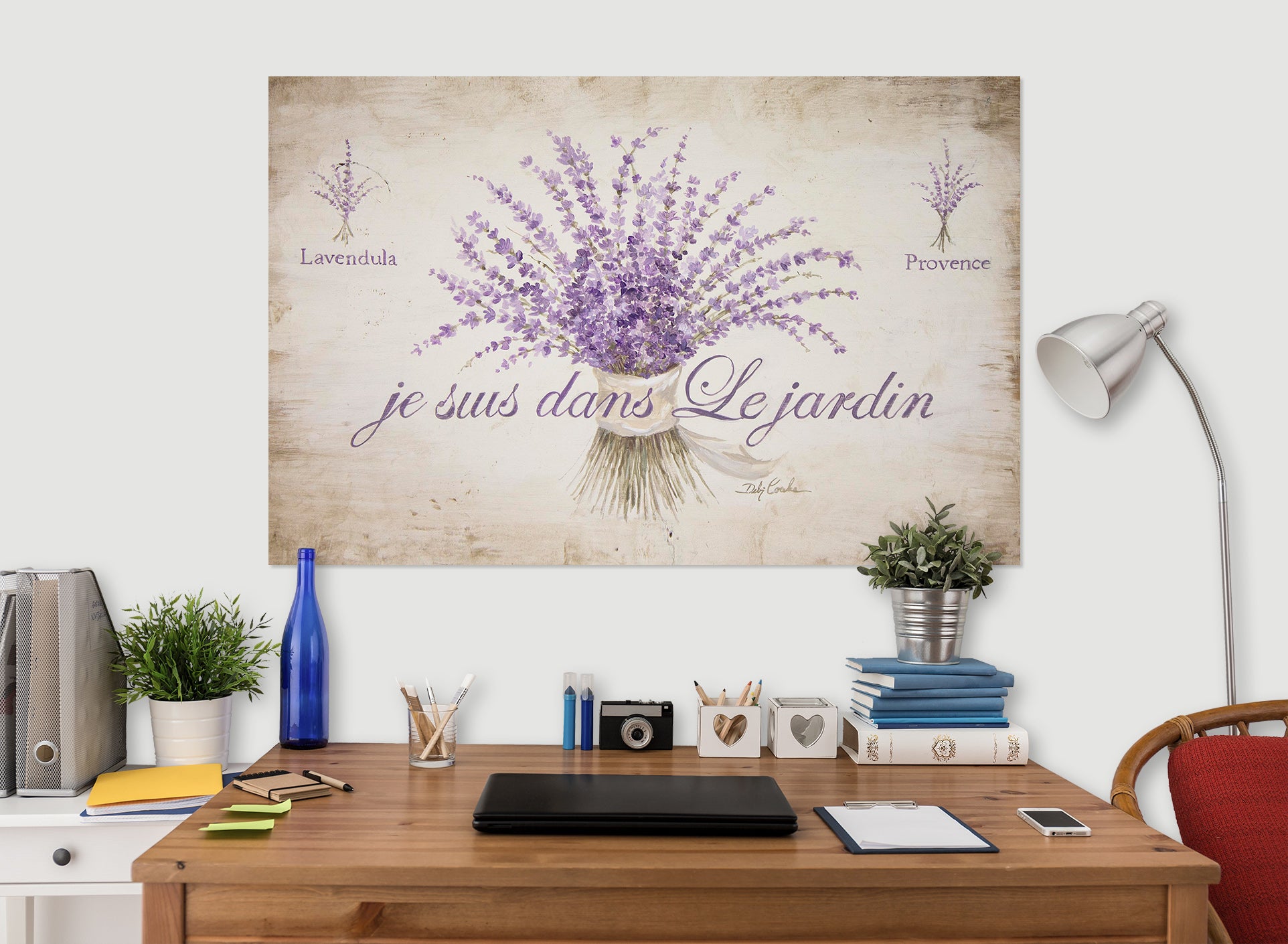 3D Purple Flowers 017 Debi Coules Wall Sticker