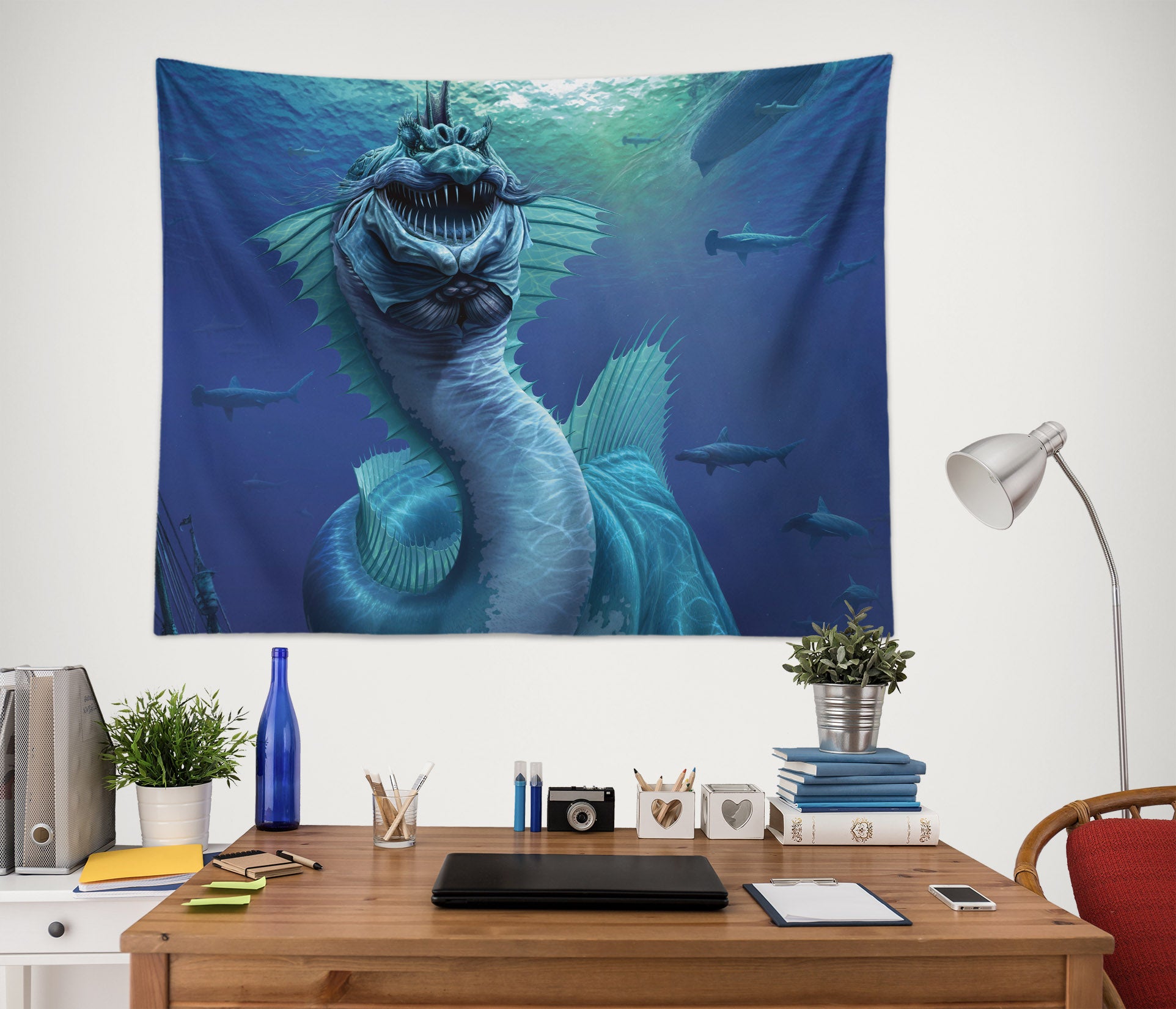 3D Sea Dragon 121201 Tom Wood Tapestry Hanging Cloth Hang