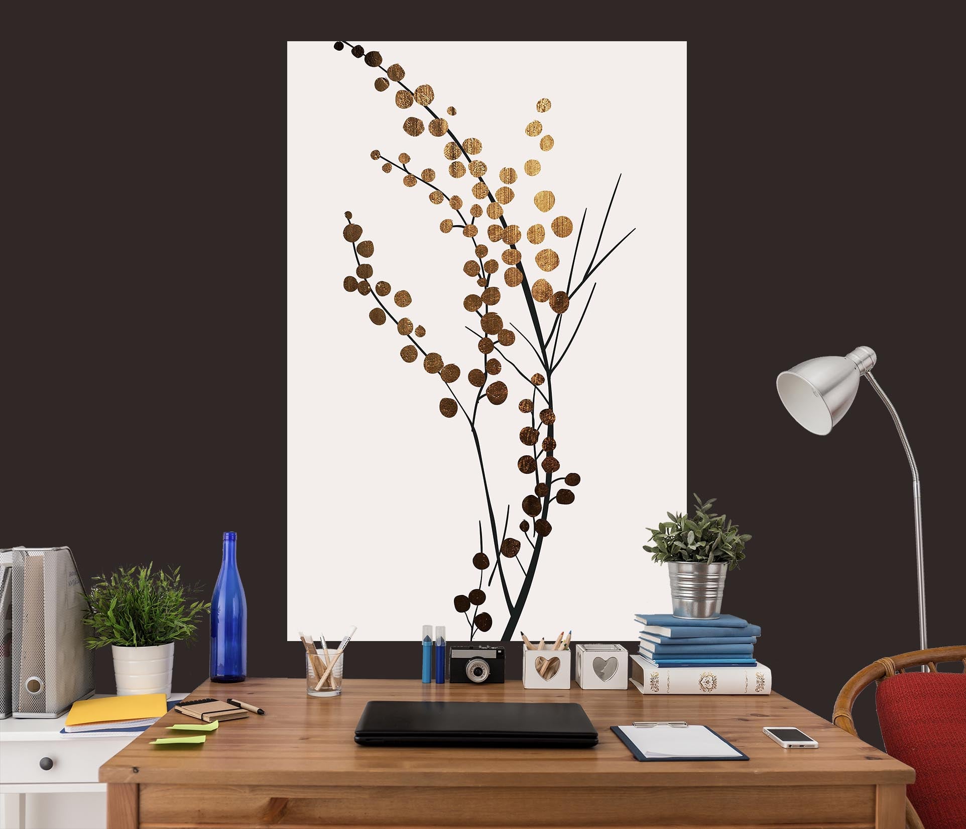 3D Golden Dots 149 Boris Draschoff Wall Sticker